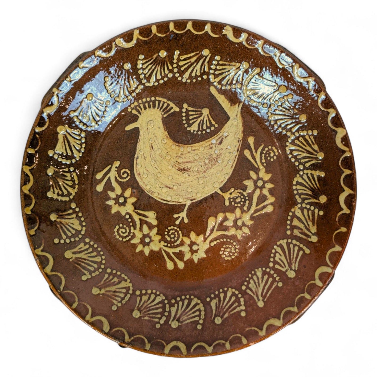 Slipware Bird Plate