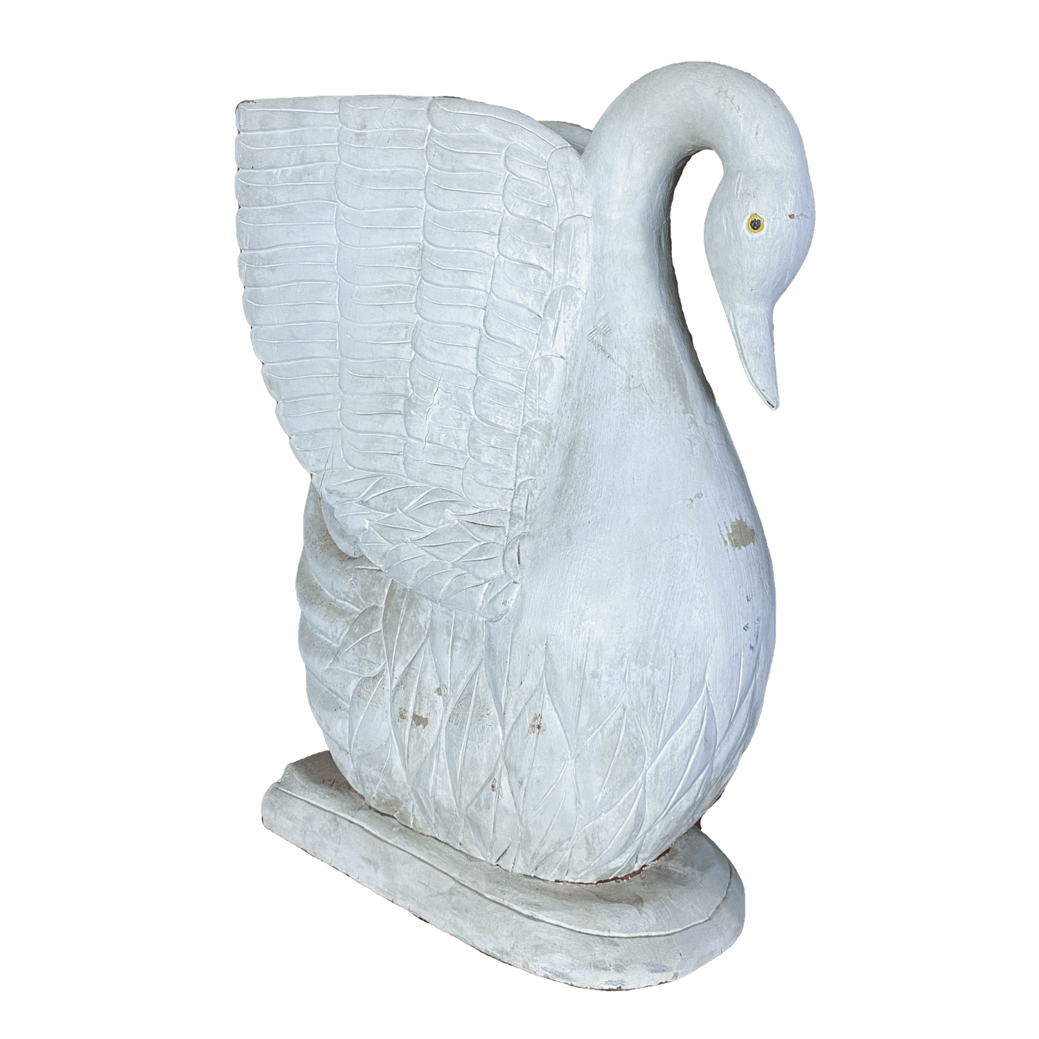 Vintage Carved Teak Swan