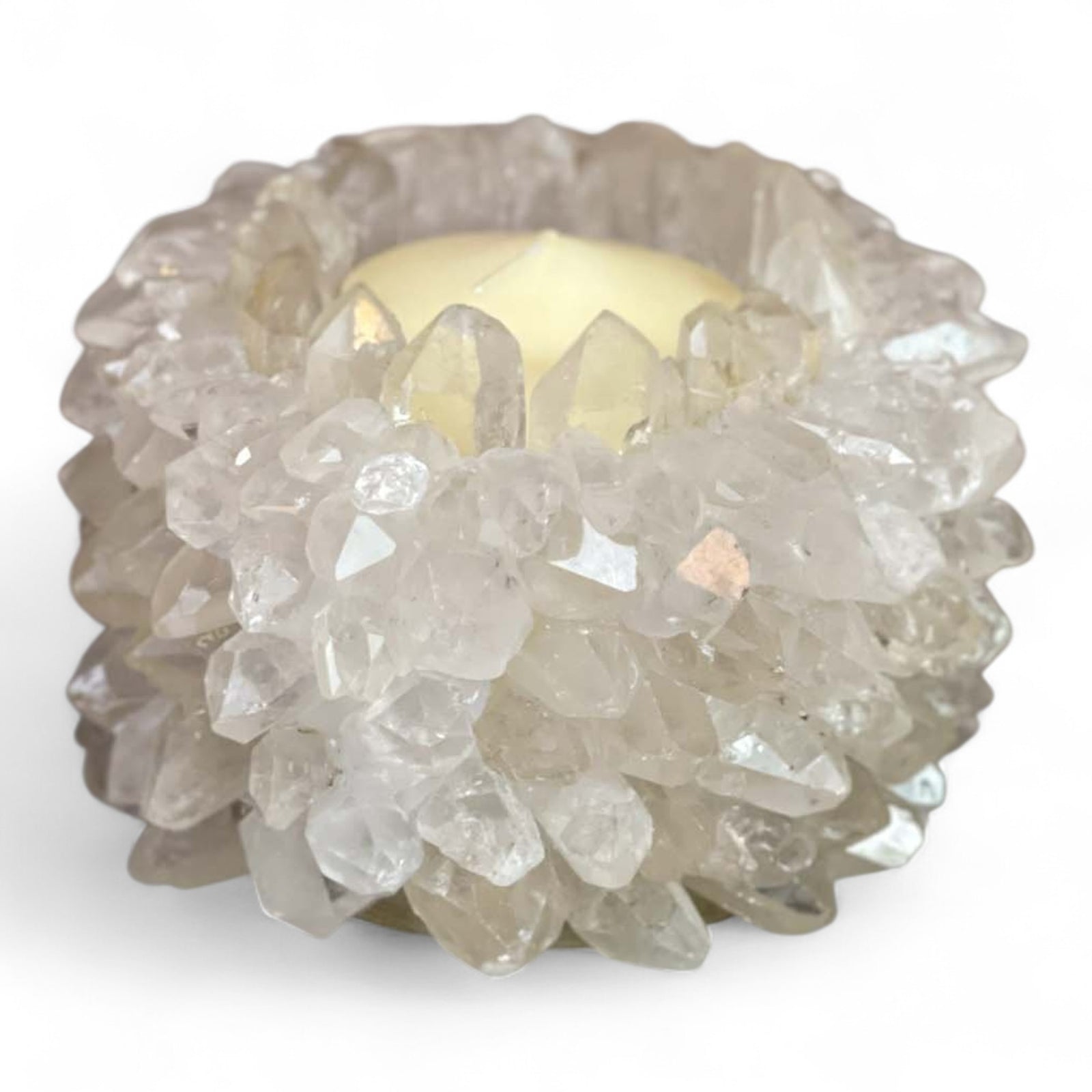 Crystal Quartz Candle Holder