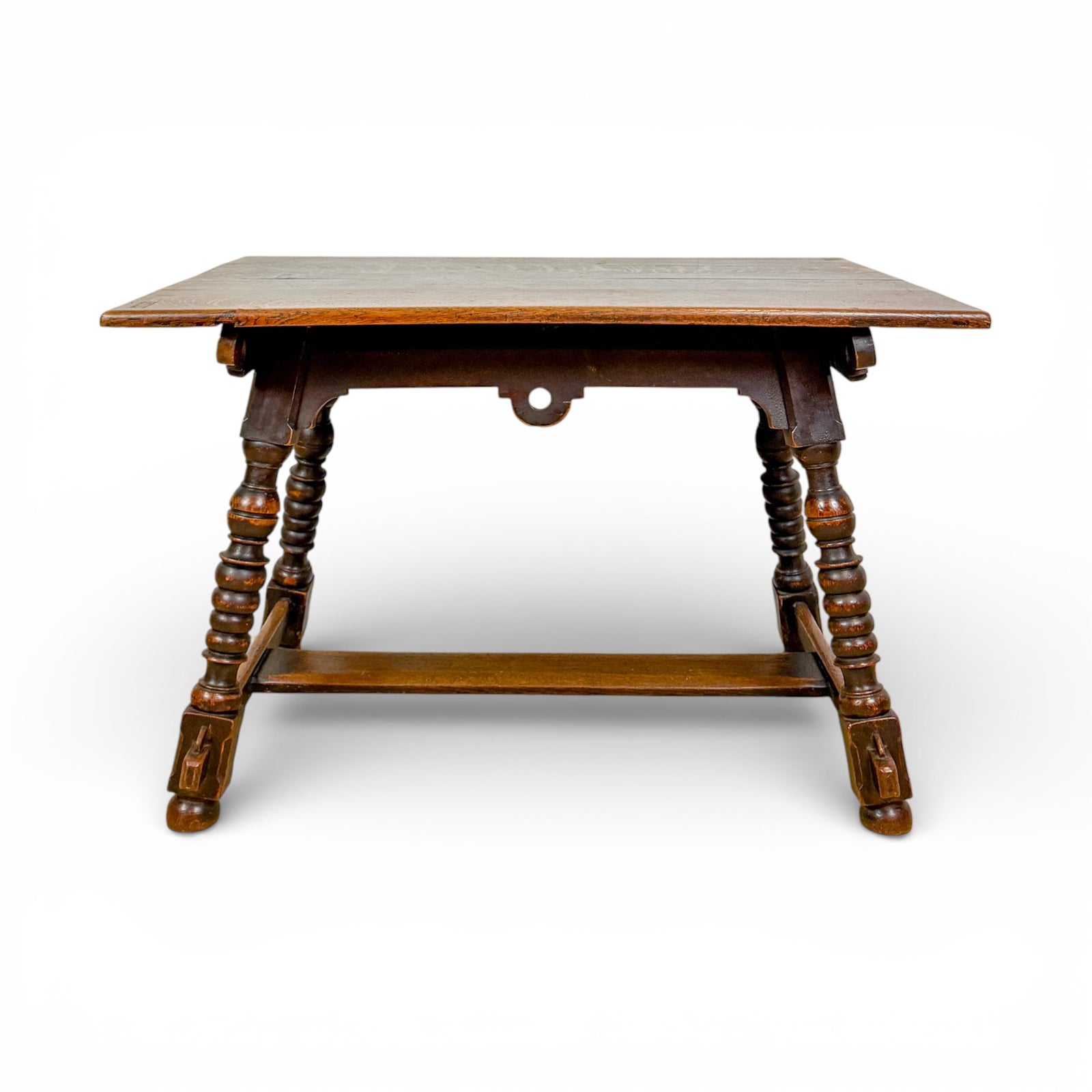 Oak Refectory Table with Baluster Legs