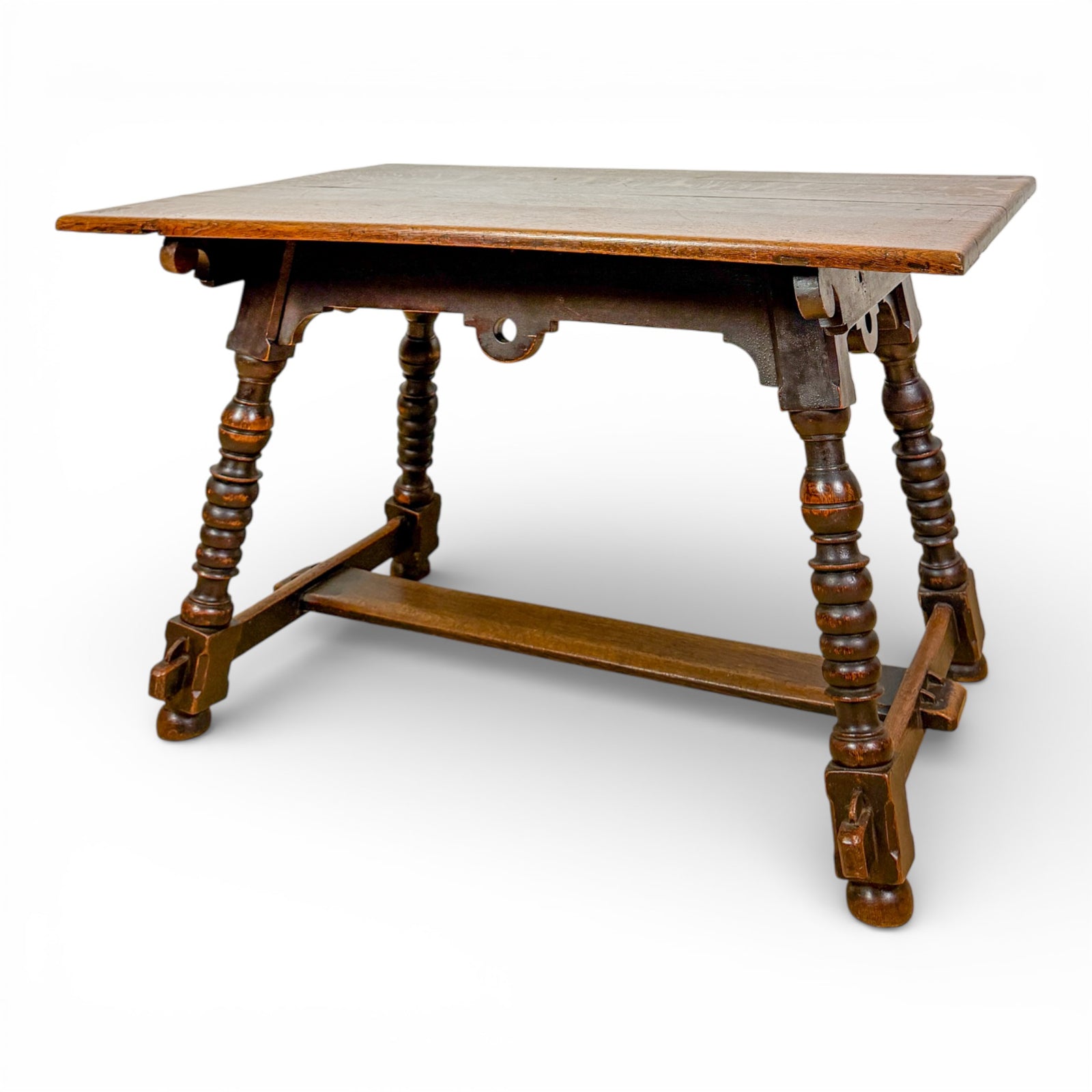 Oak Refectory Table with Baluster Legs