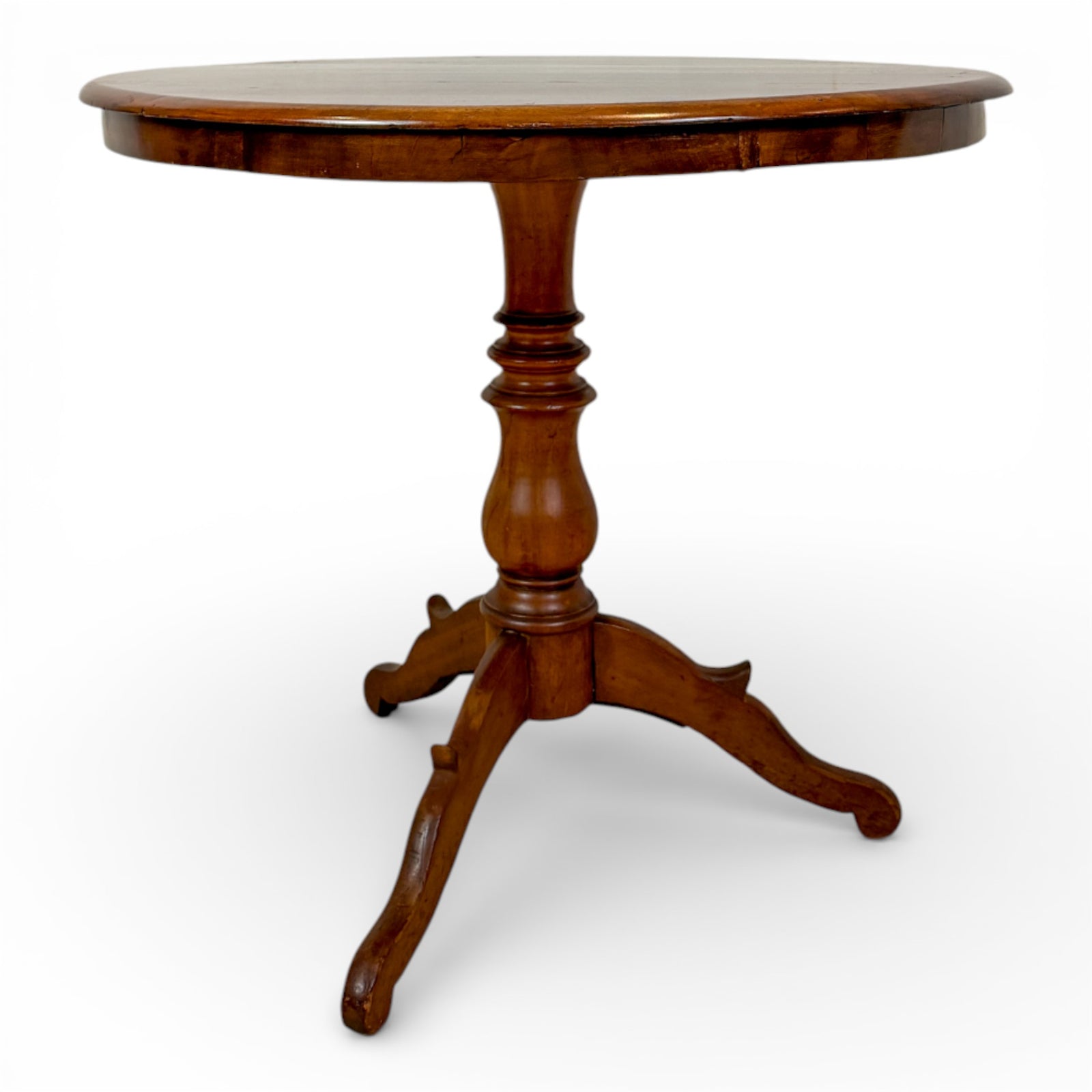 Italian Walnut Tilt-Top Table with Tripod Base