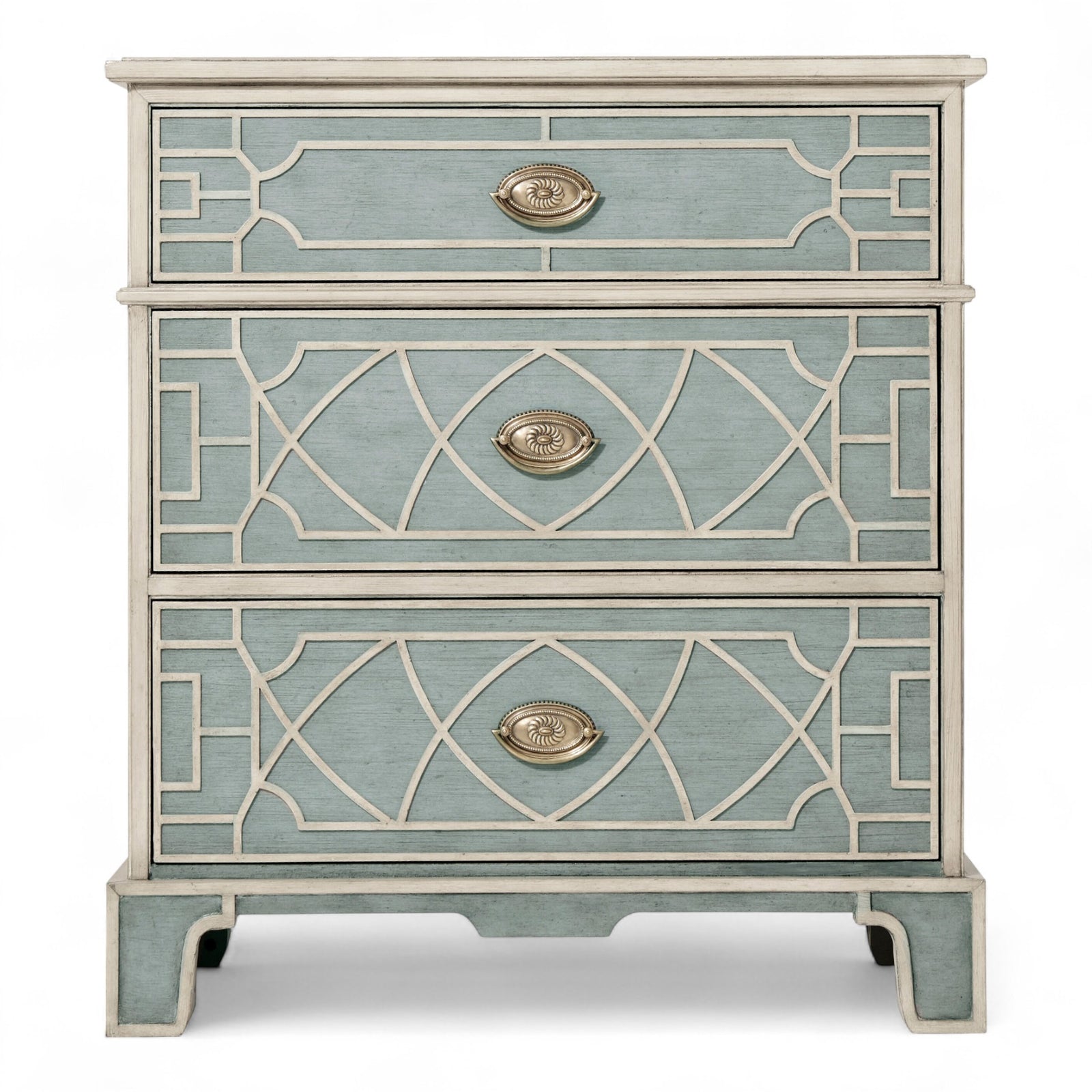 Cream & Blue Nightstand