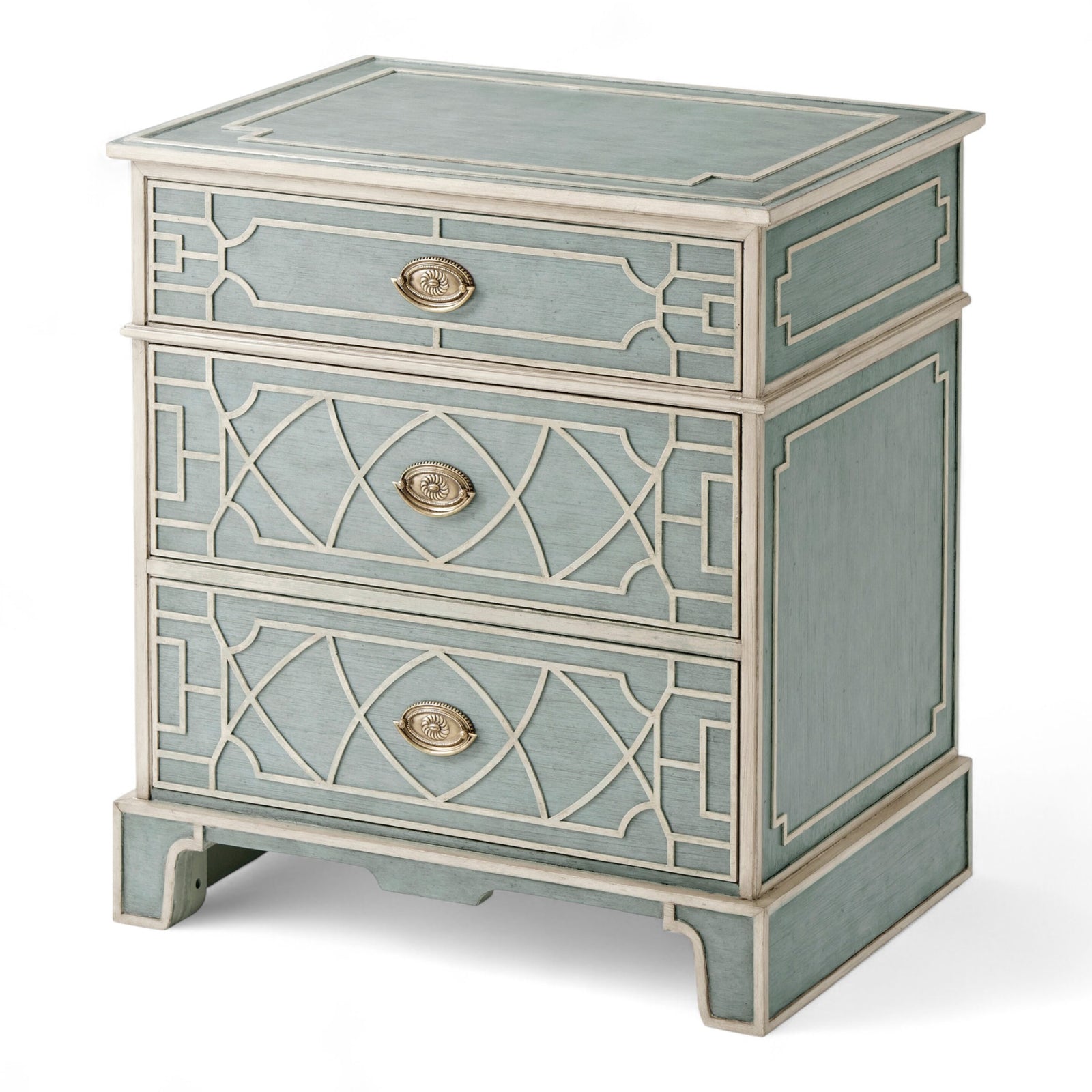 Cream & Blue Nightstand