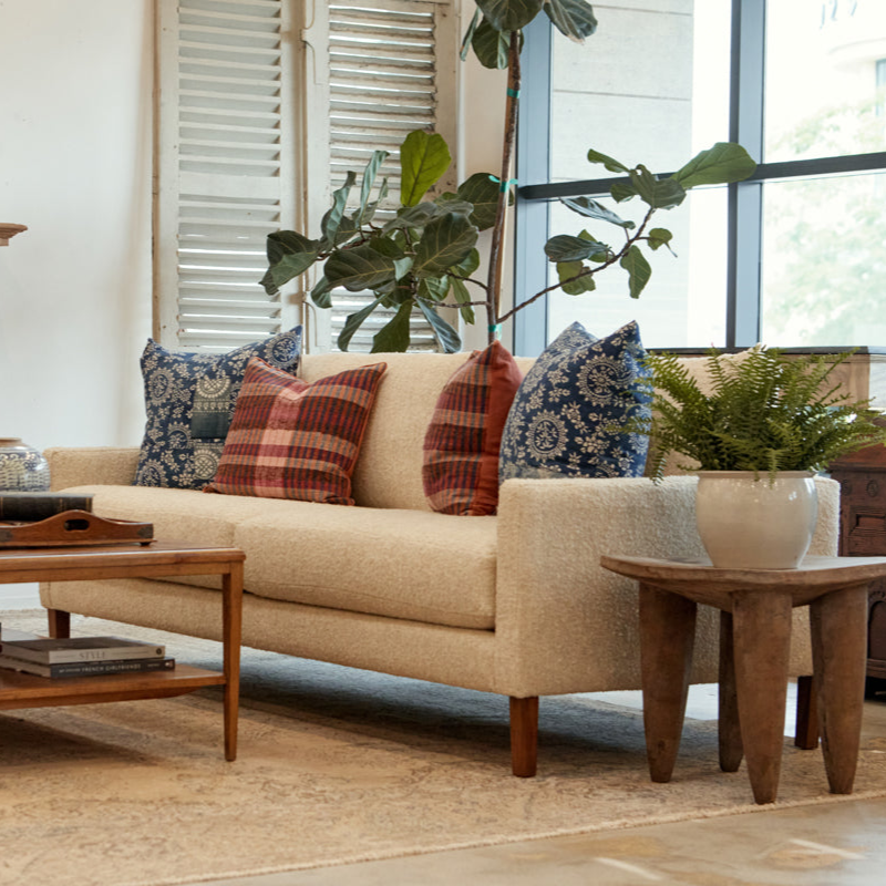 Comolli Track Arm 3 Cushion Sofa with Bench Seat