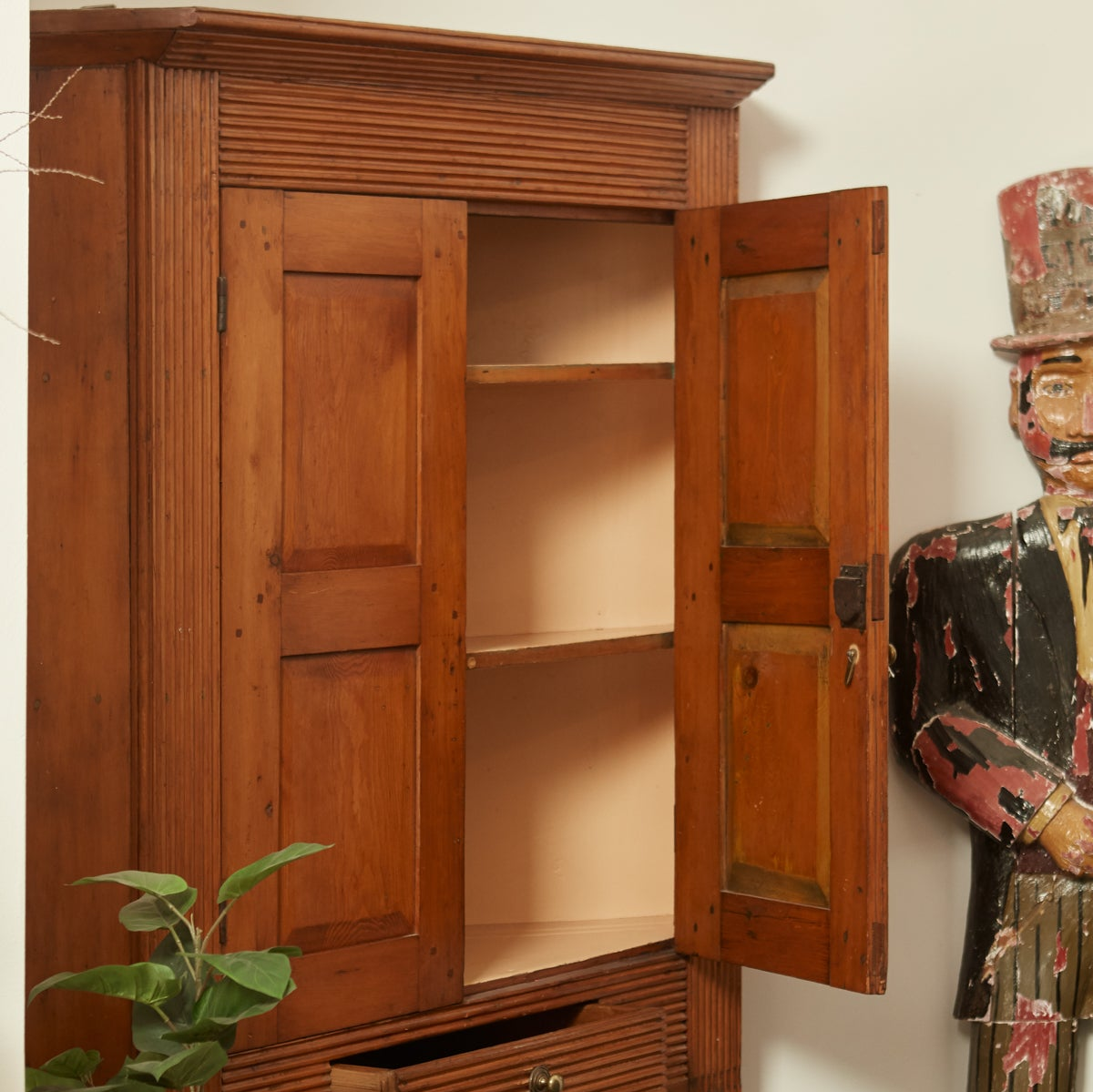Pine Corner Cabinet