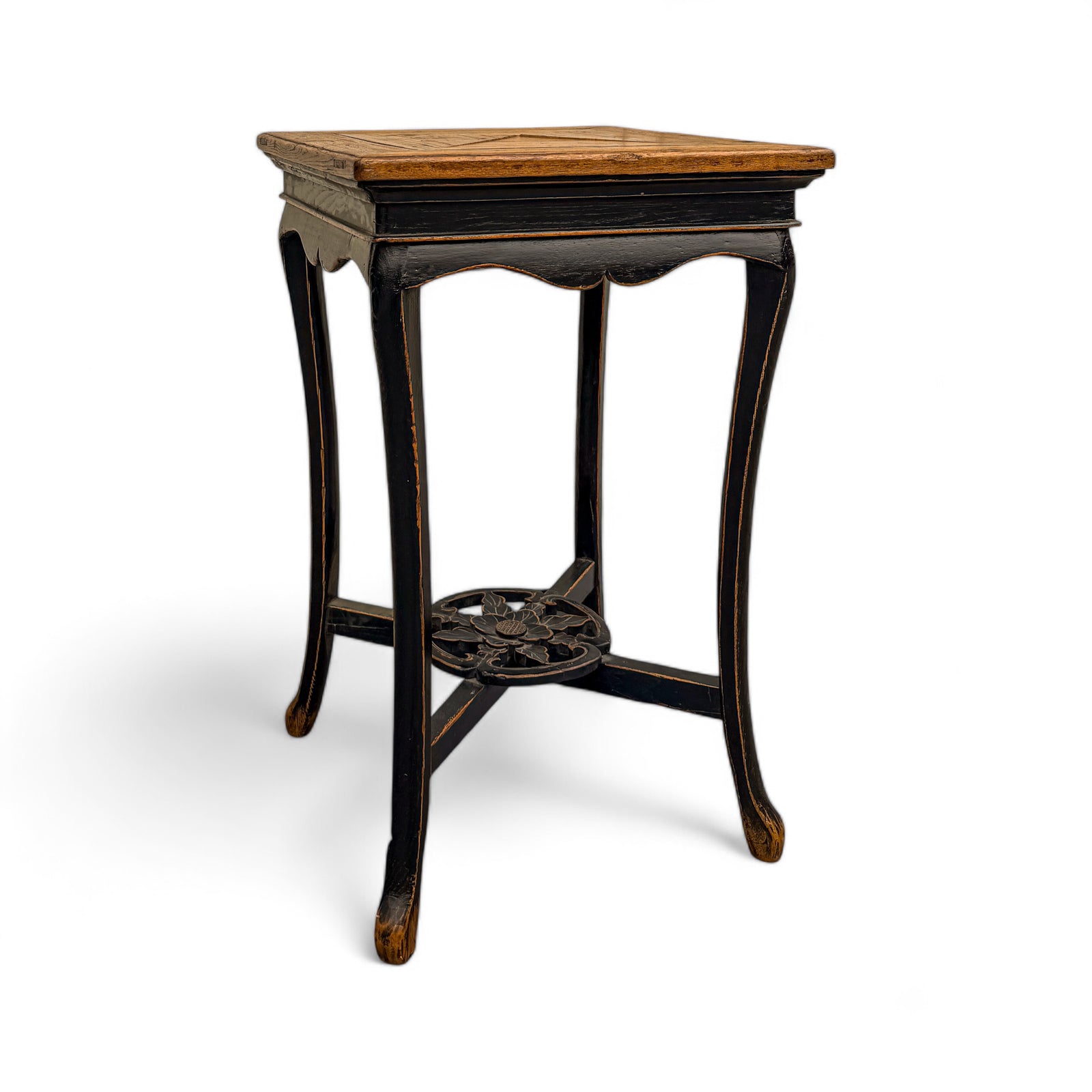 Inlaid Floral Base Side Table