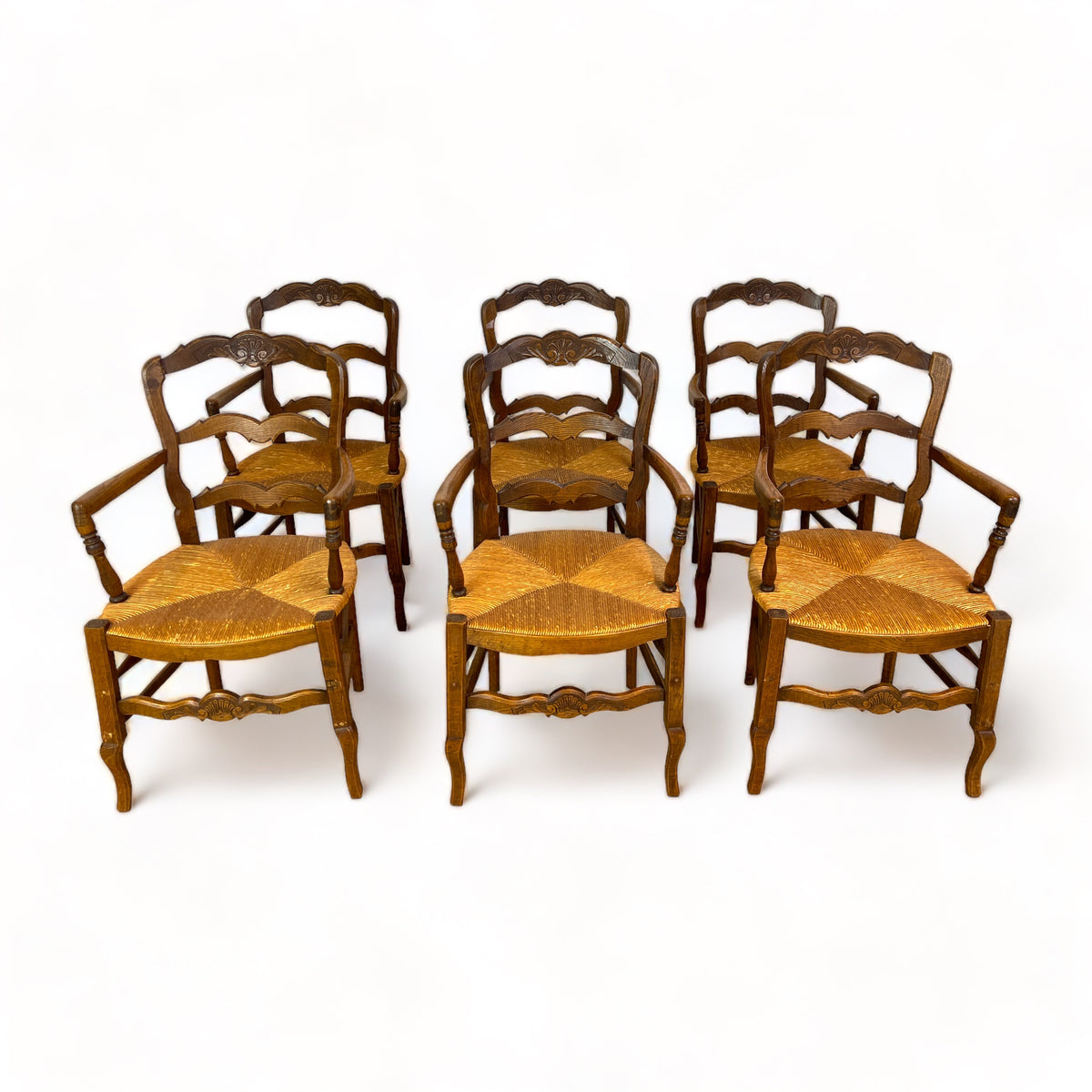 Set of 6 Country French Armchairs