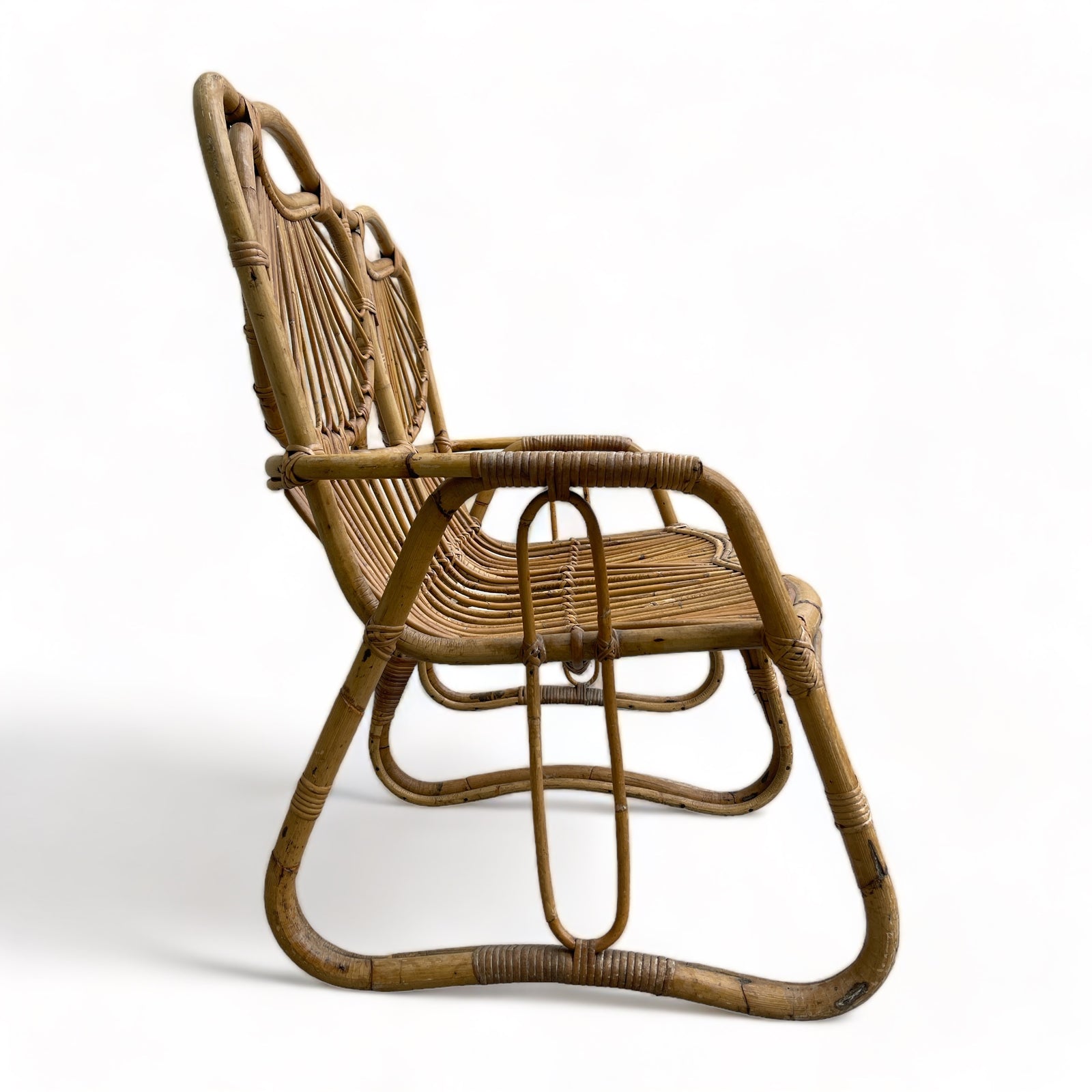 Vintage Rattan Settee