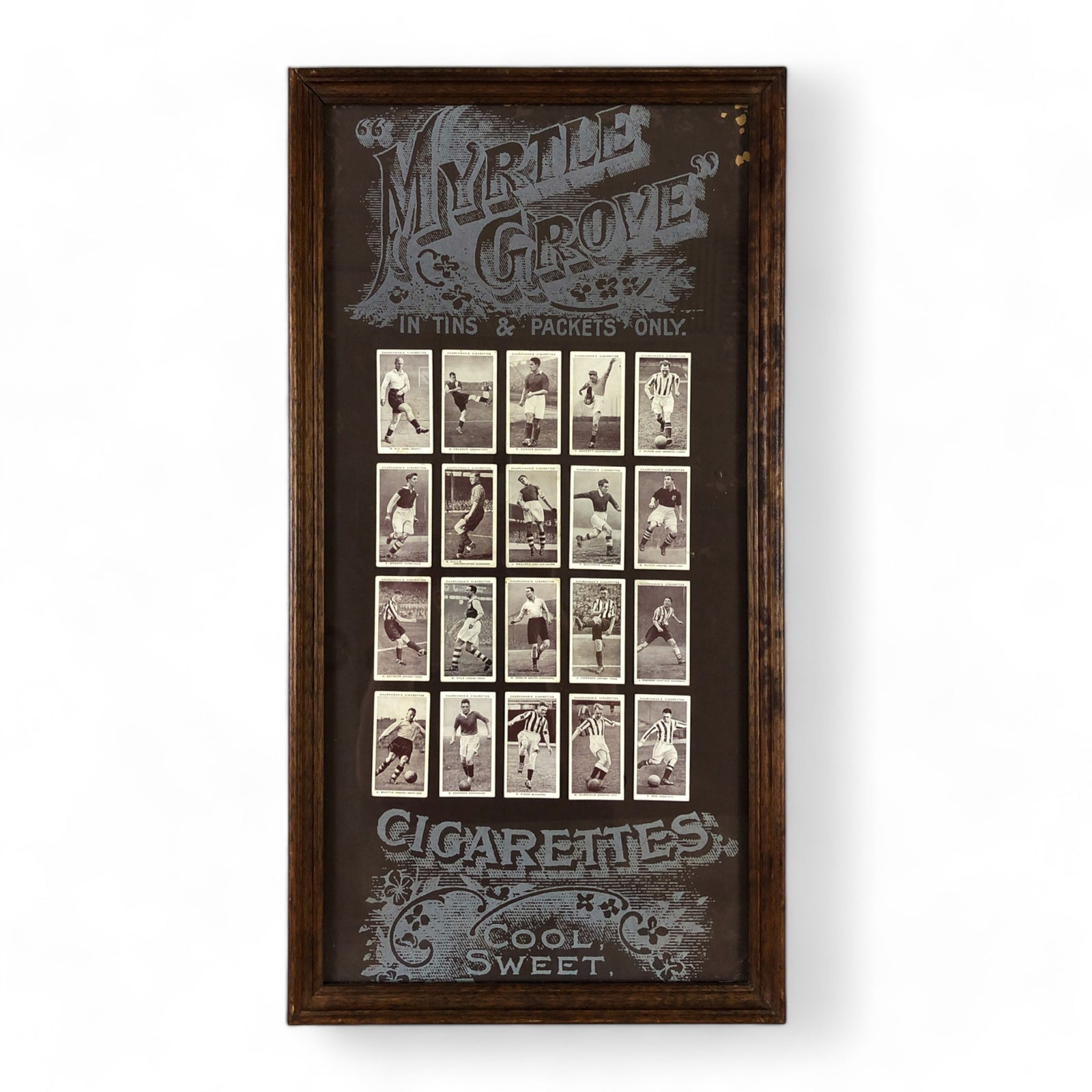 Antique Myrtle Grove Cigarettes Art w/ English Athletes