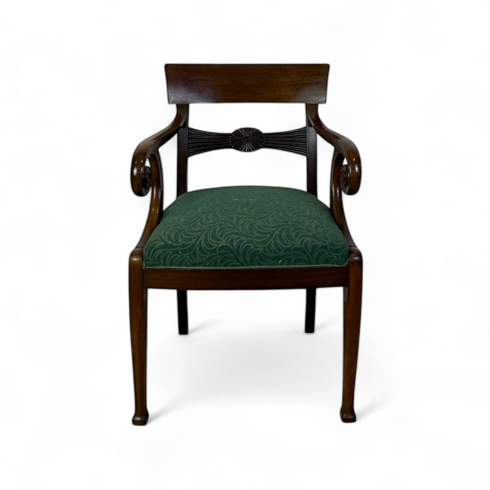 Empire Arm Chair with Antique Jacquard Seat