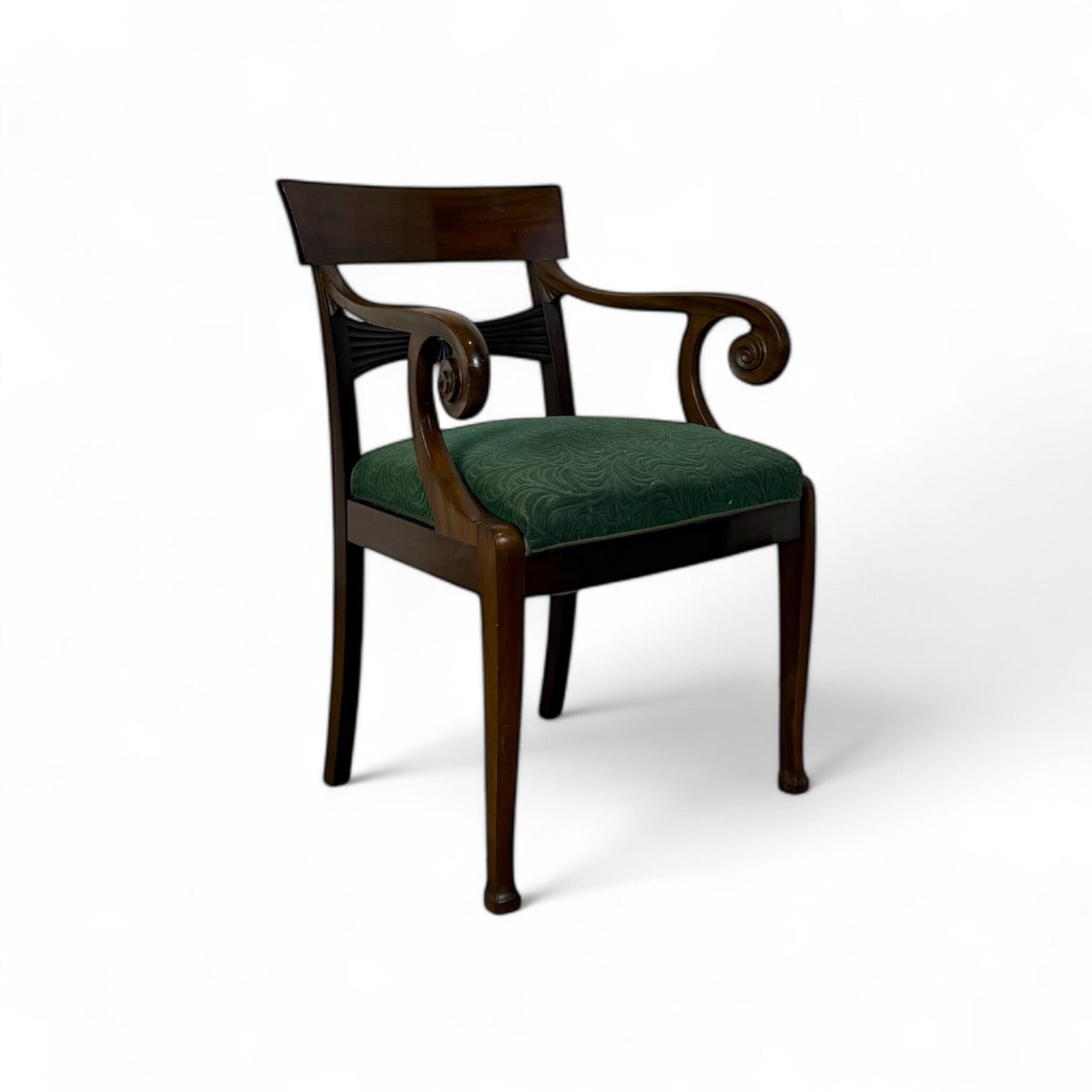 Empire Arm Chair with Antique Jacquard Seat