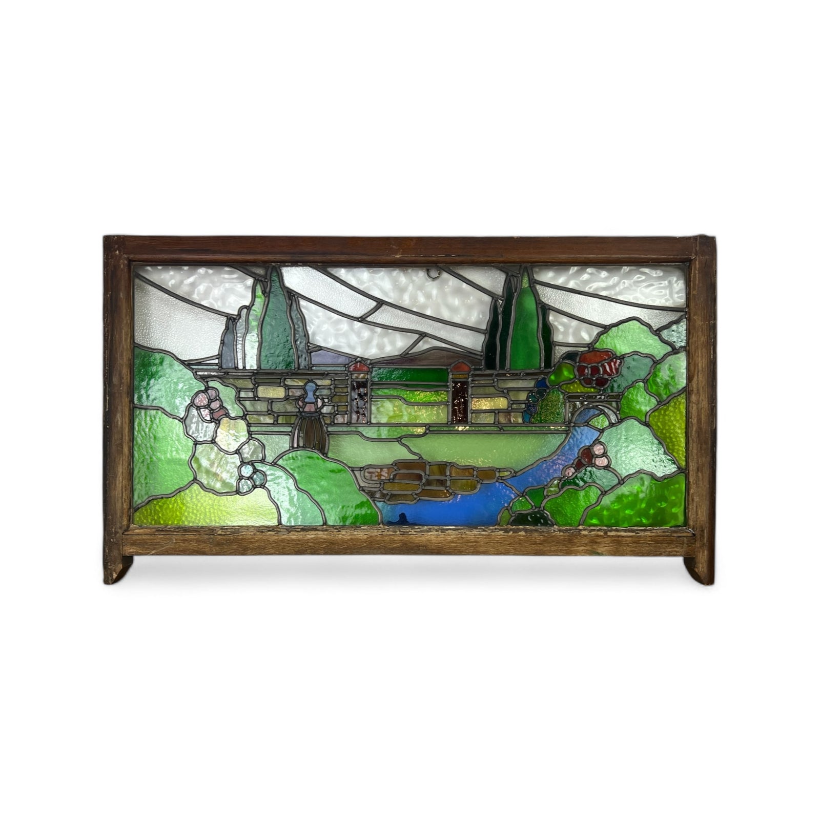 Forest Green Stained Glass Window