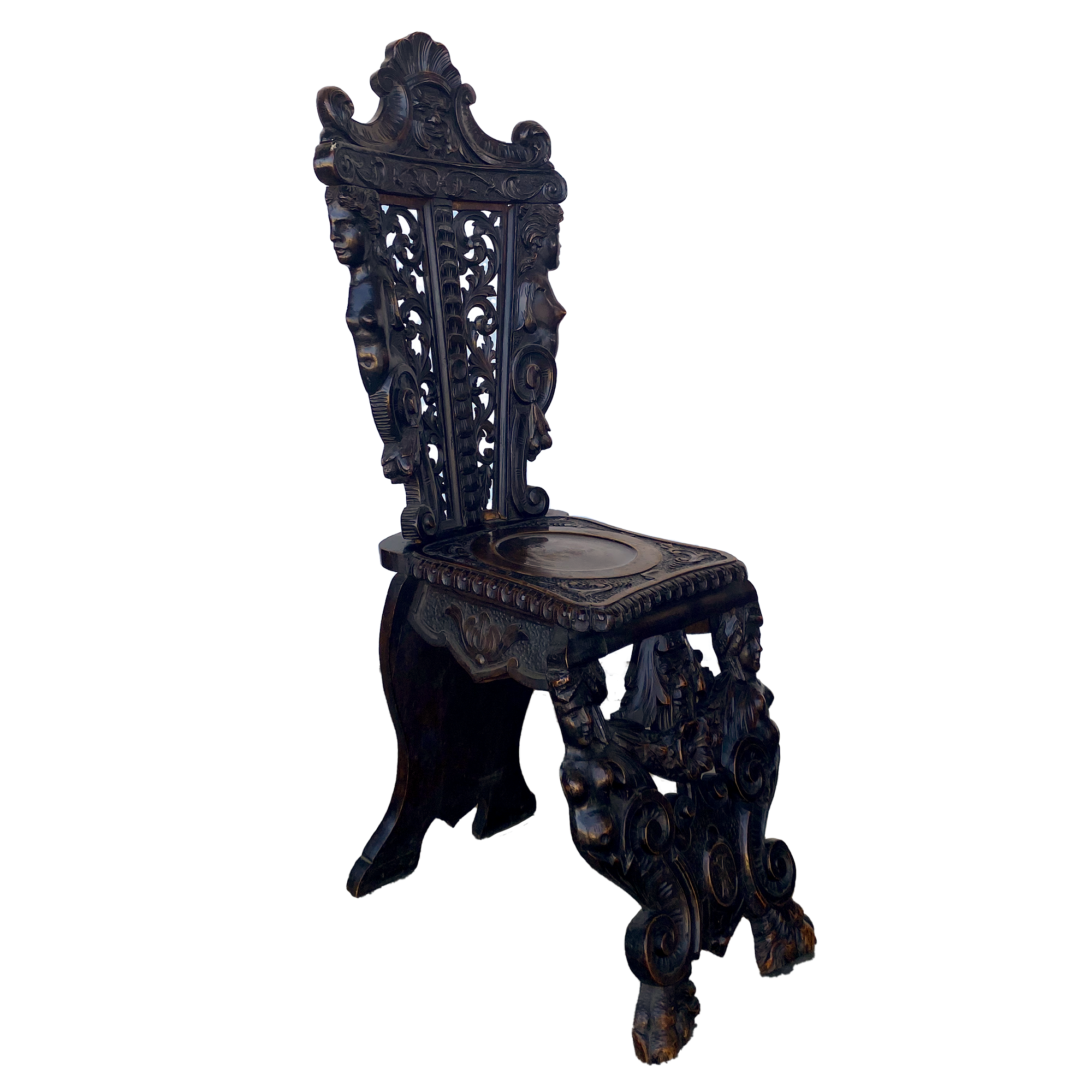 Italian Sgabello Chair Circa 1860