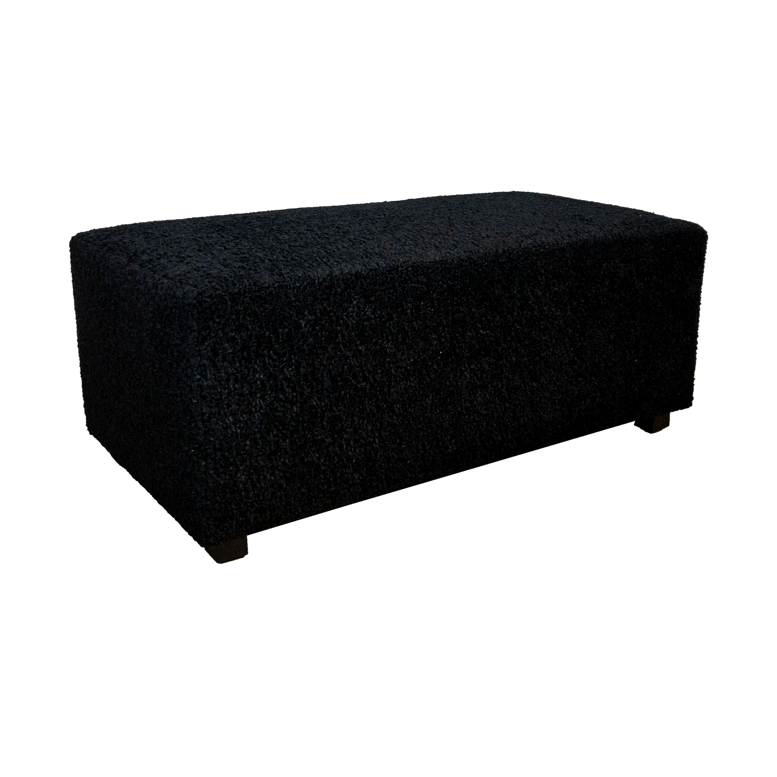 Black Sherpa Cocktail Ottoman