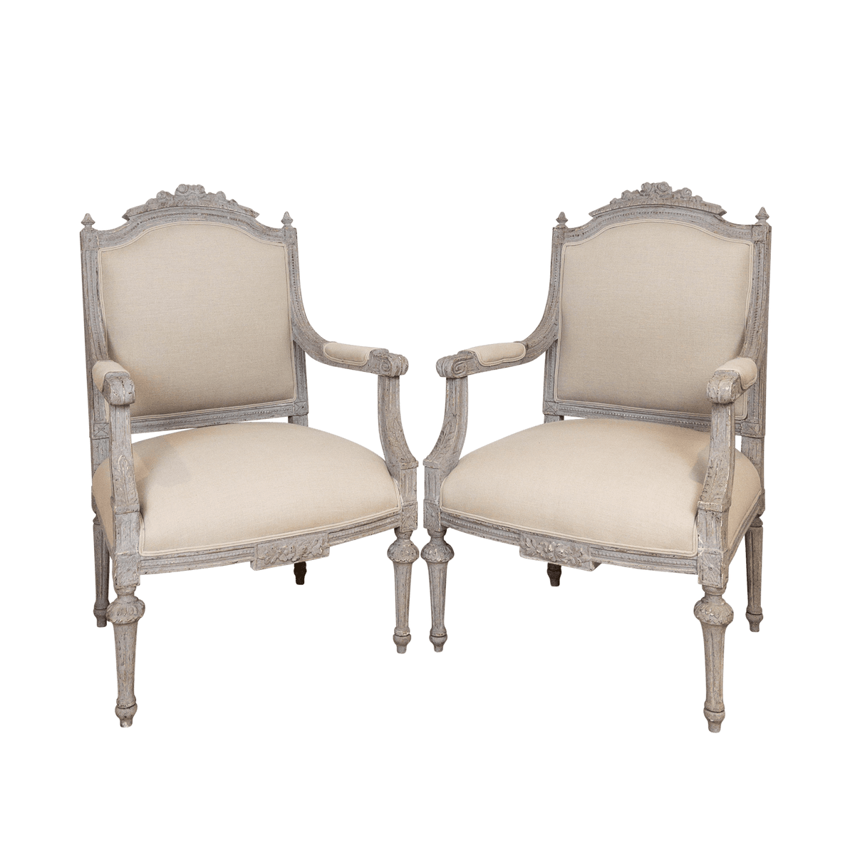 Gustavian Painted Chairs - Pair