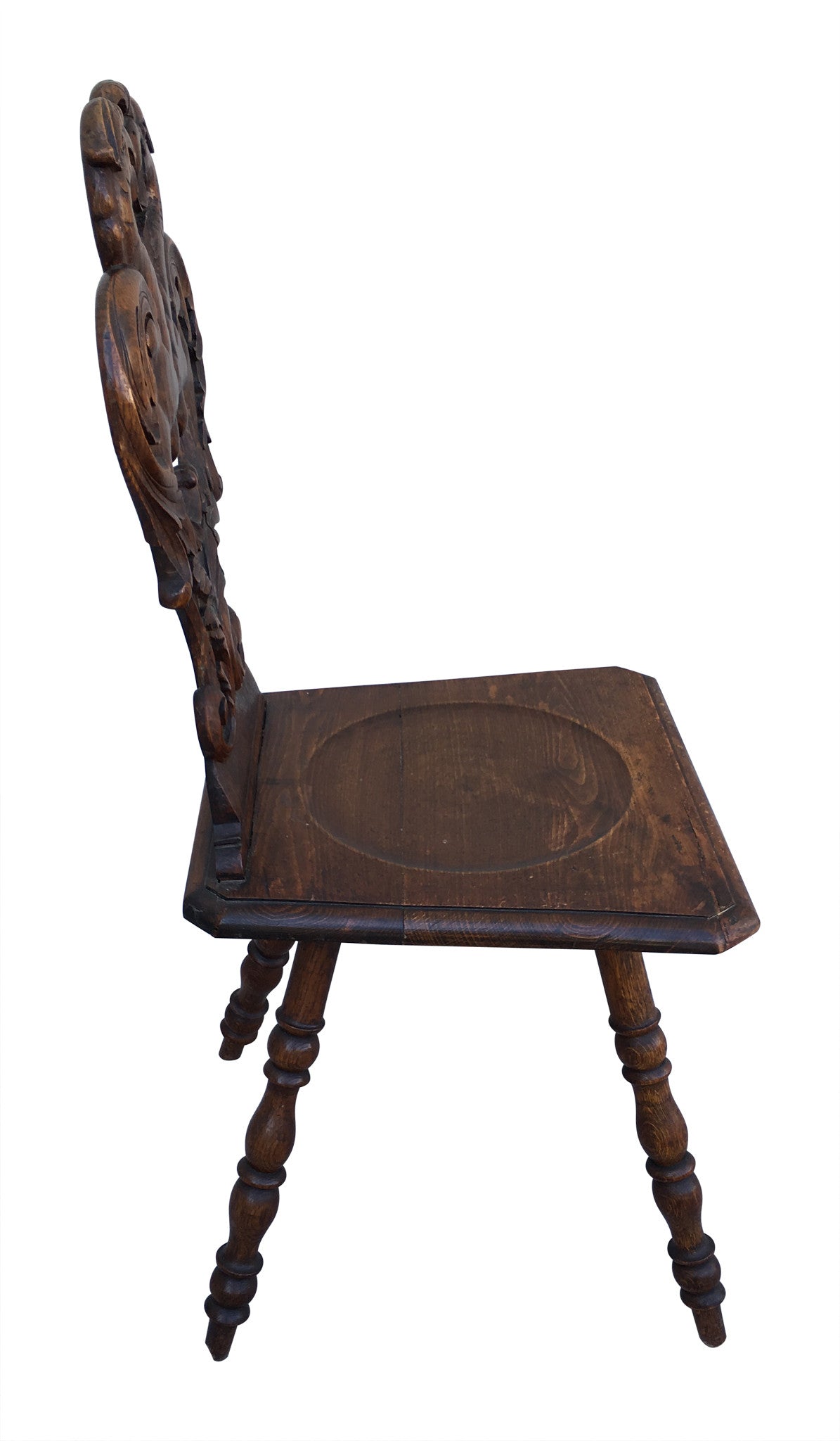 Pair of Oak Hall Chairs