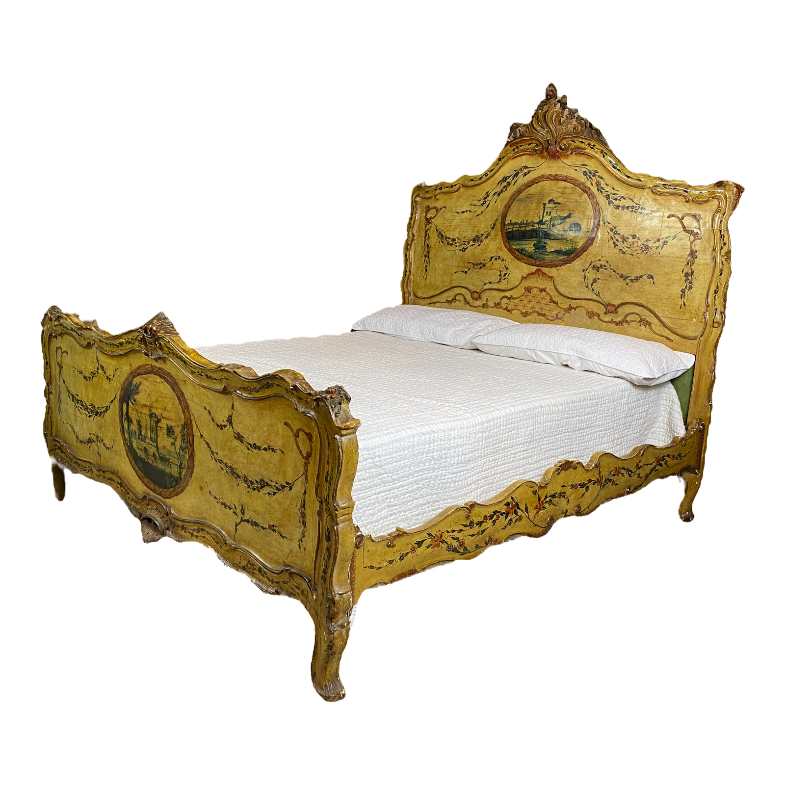 Italian Hand Painted Bed — Litt Concept House