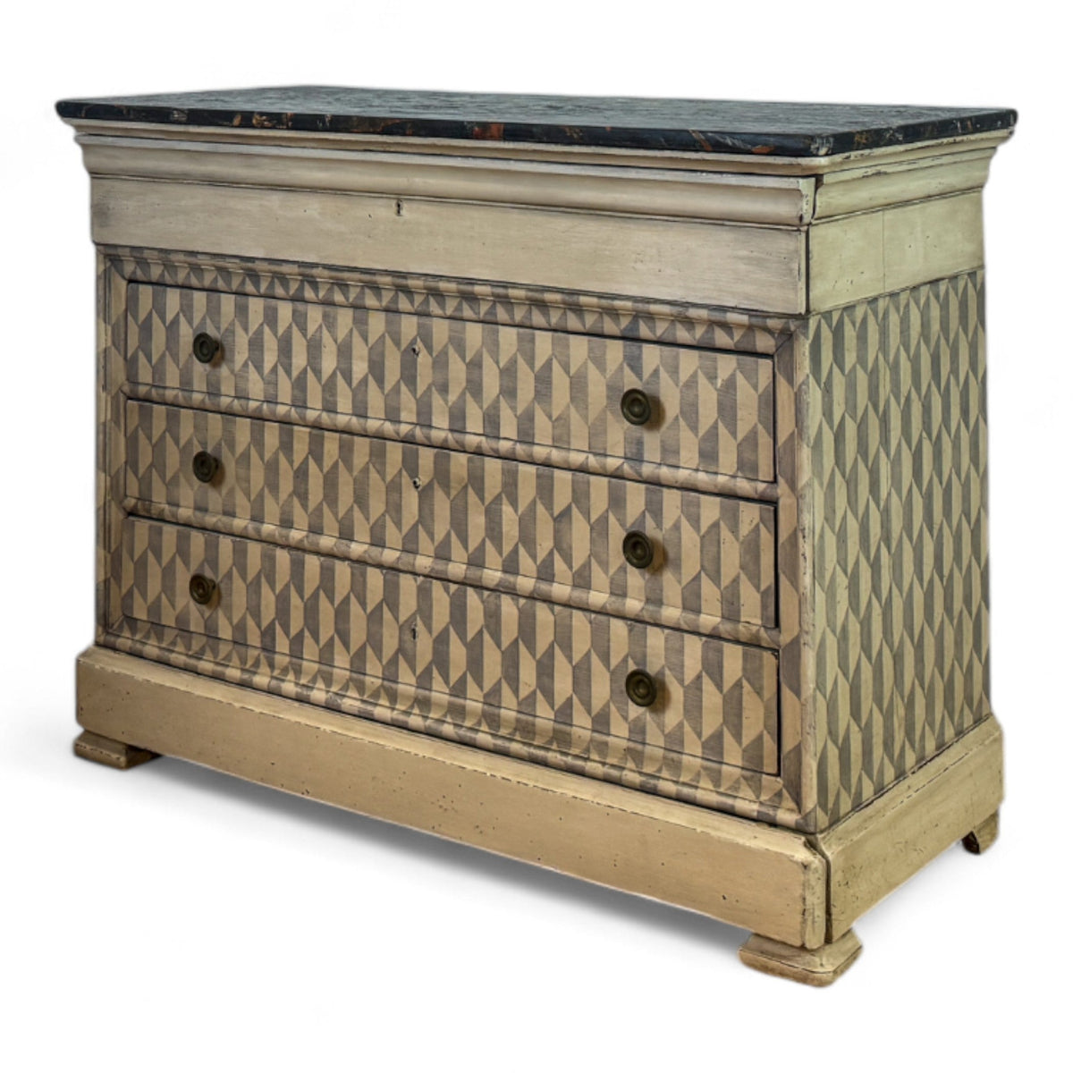 Painted Geometric Front Chest