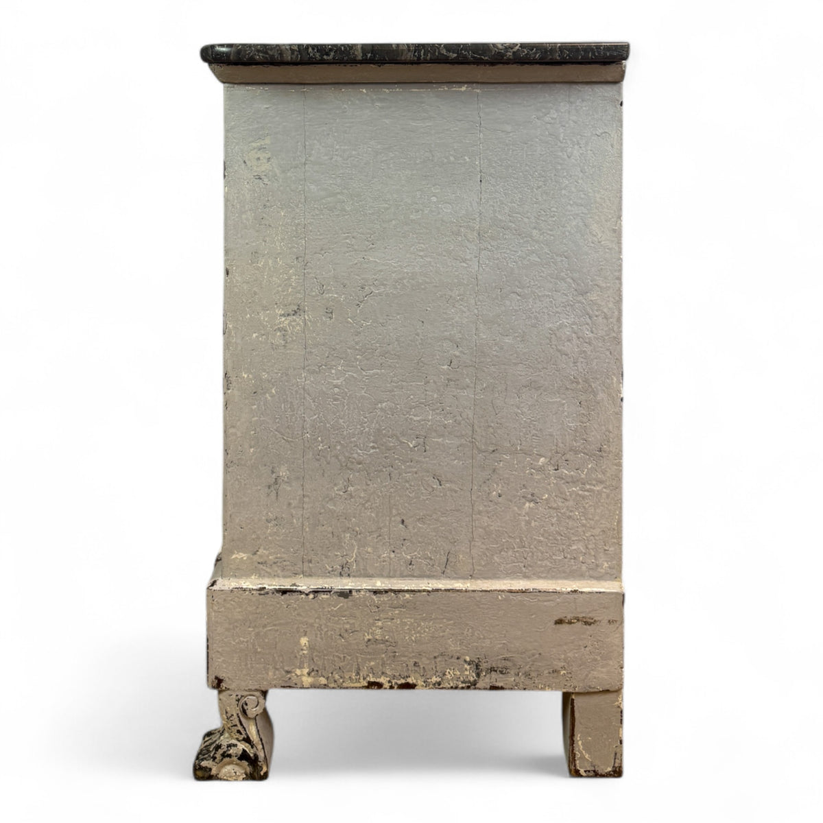 French Empire Painted Marble Top Commode