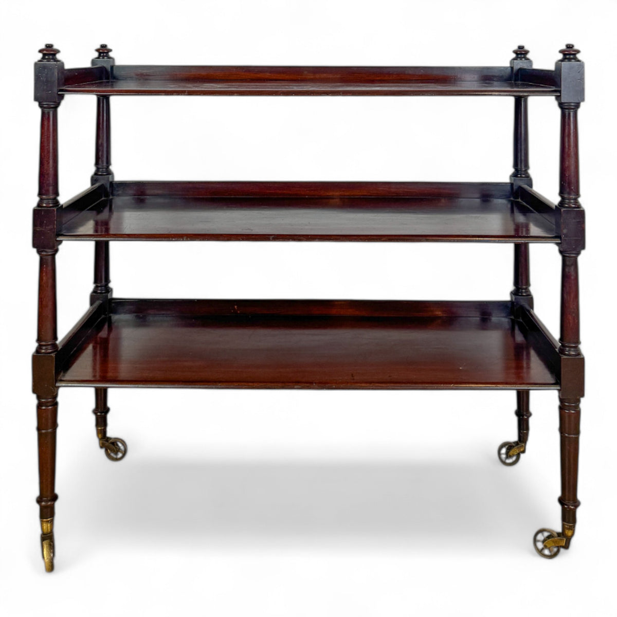 Dumb Waiter on Bronze Wagon Wheel Castors