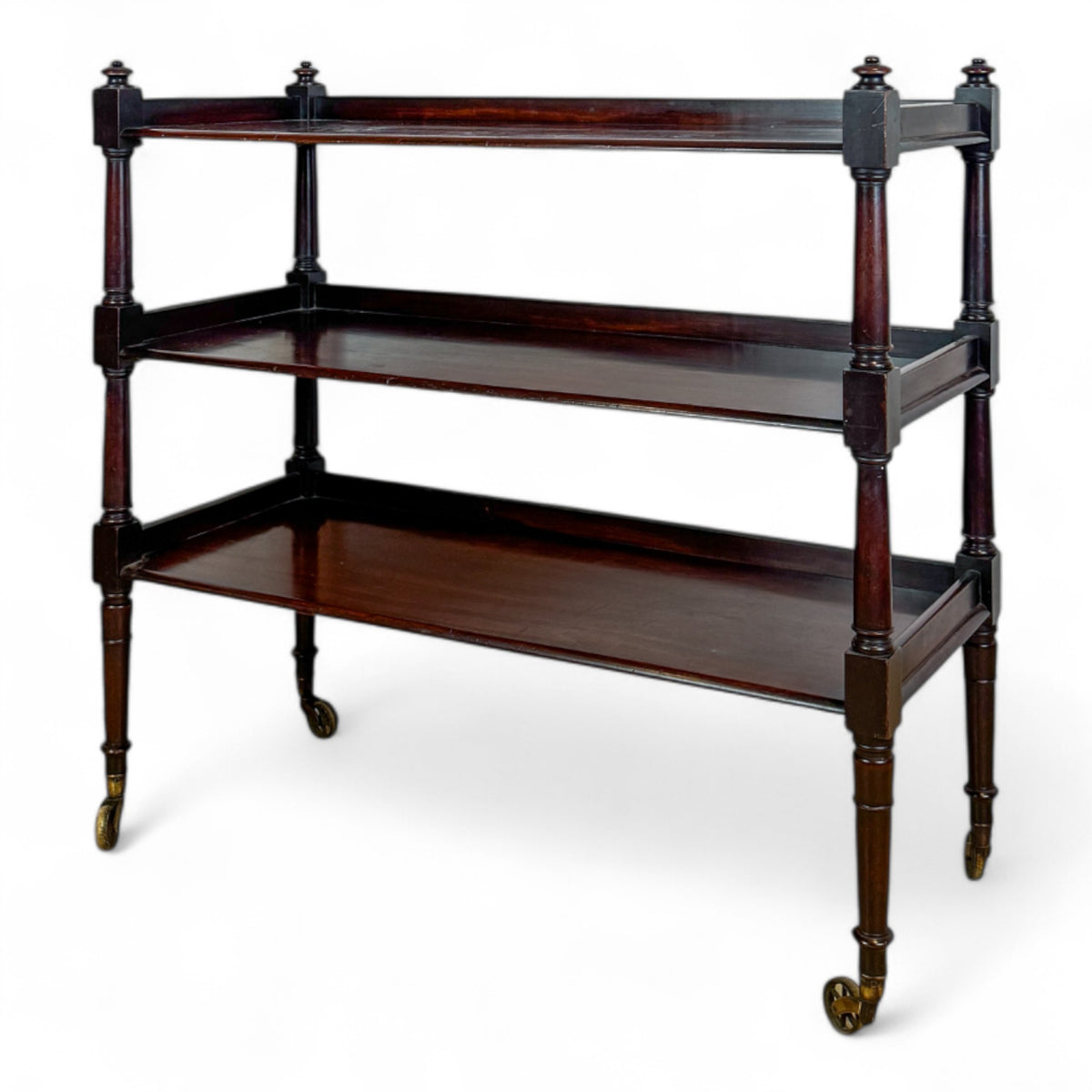 Dumb Waiter on Bronze Wagon Wheel Castors