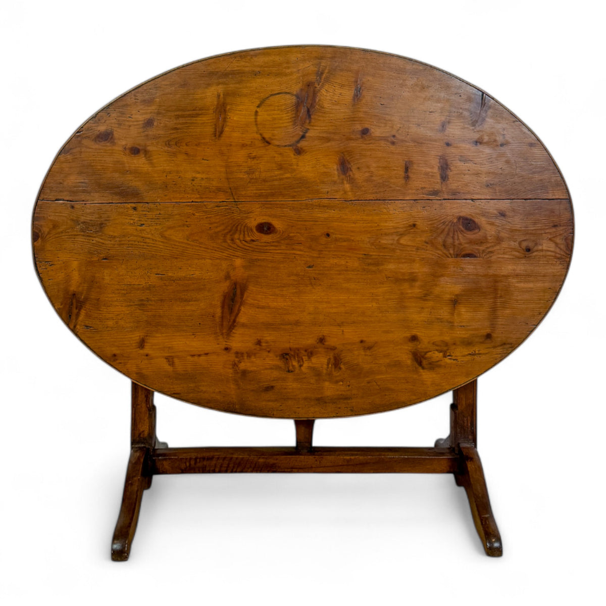 Fruitwood Oval Wine Tasting Table