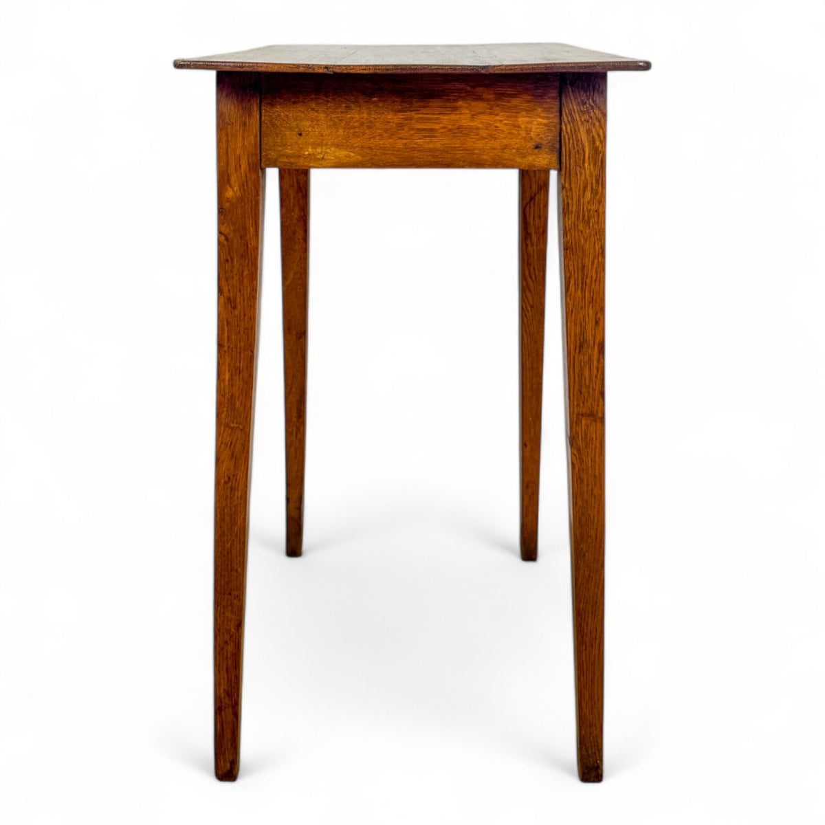 French Provincial Oak Side Table with Drawer