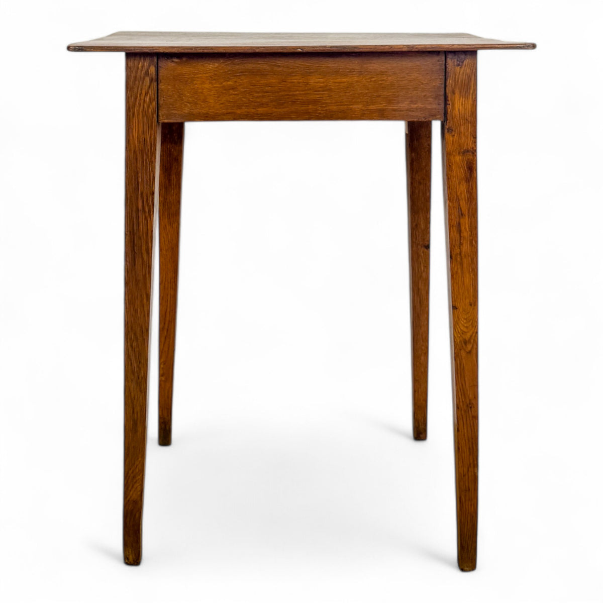 French Provincial Oak Side Table with Drawer