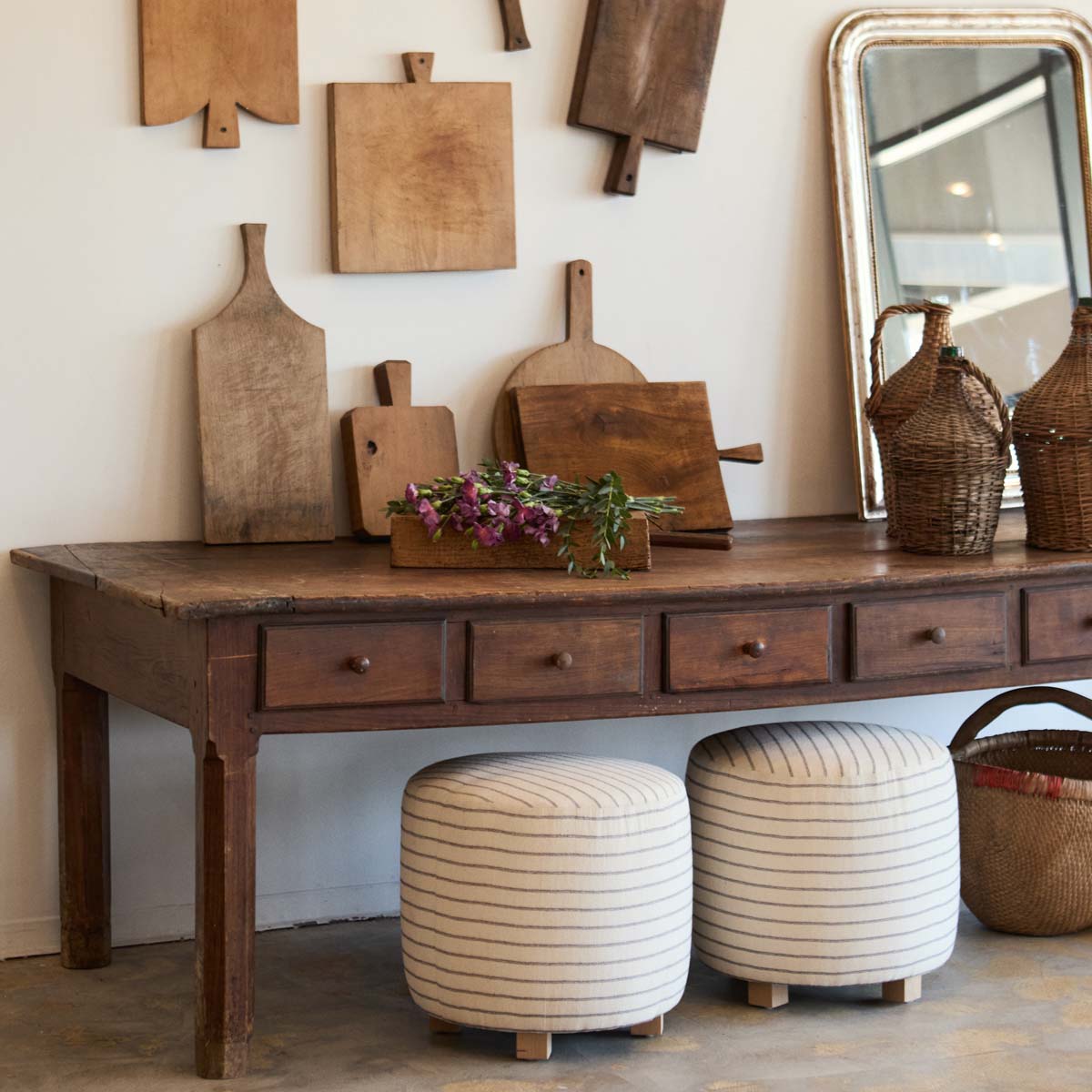 Large French Mercantile Table