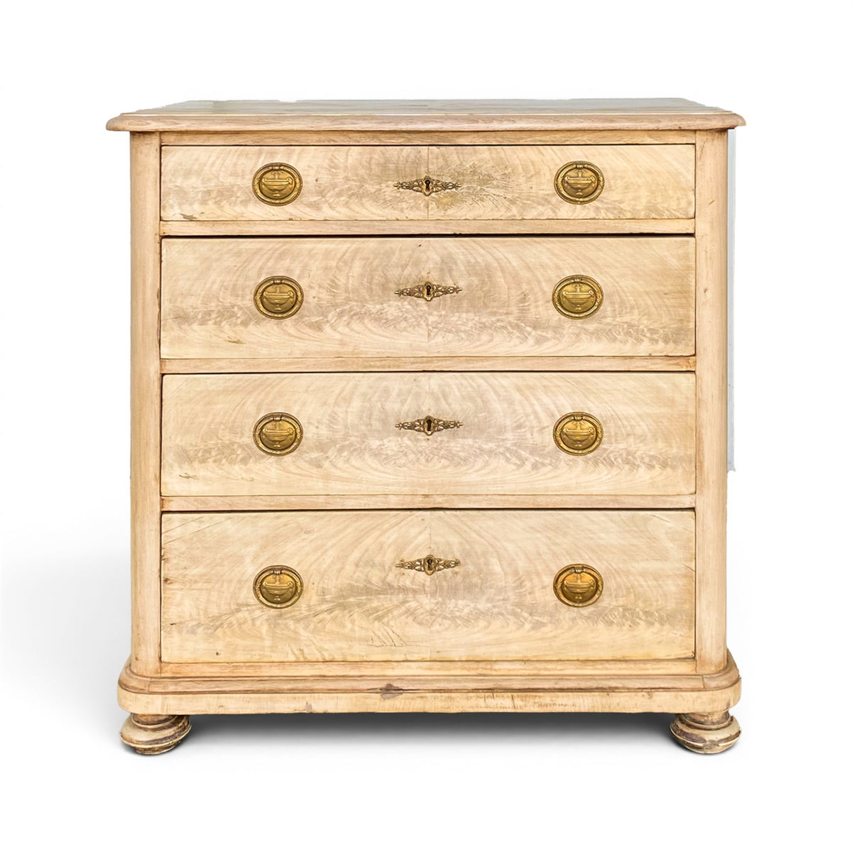 Empire Four Drawer Walnut Chest of Drawers