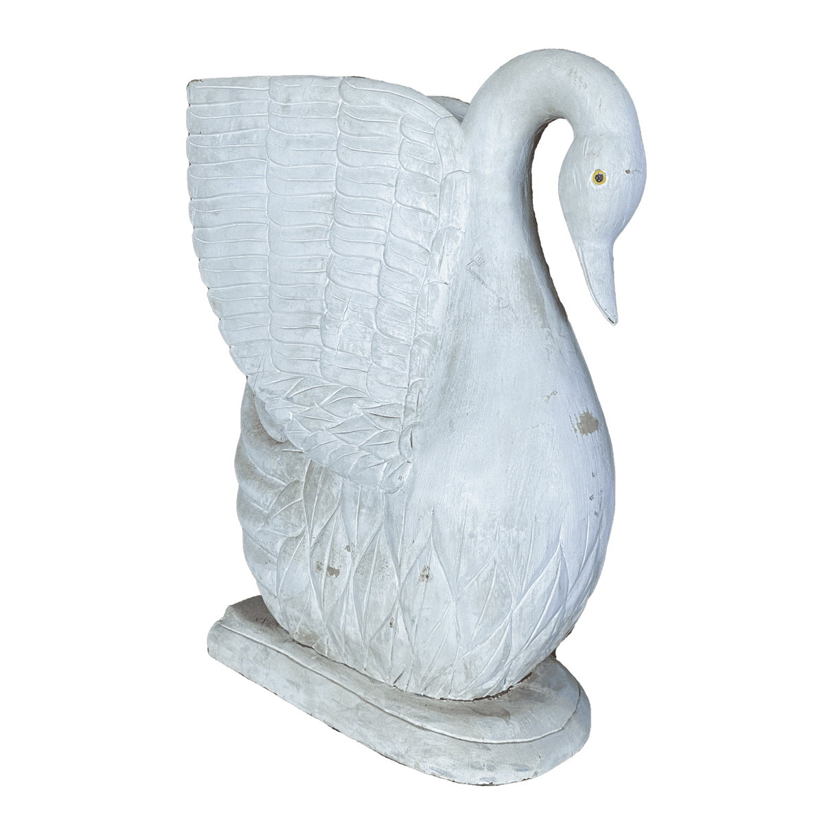 Vintage Carved Teak Swan