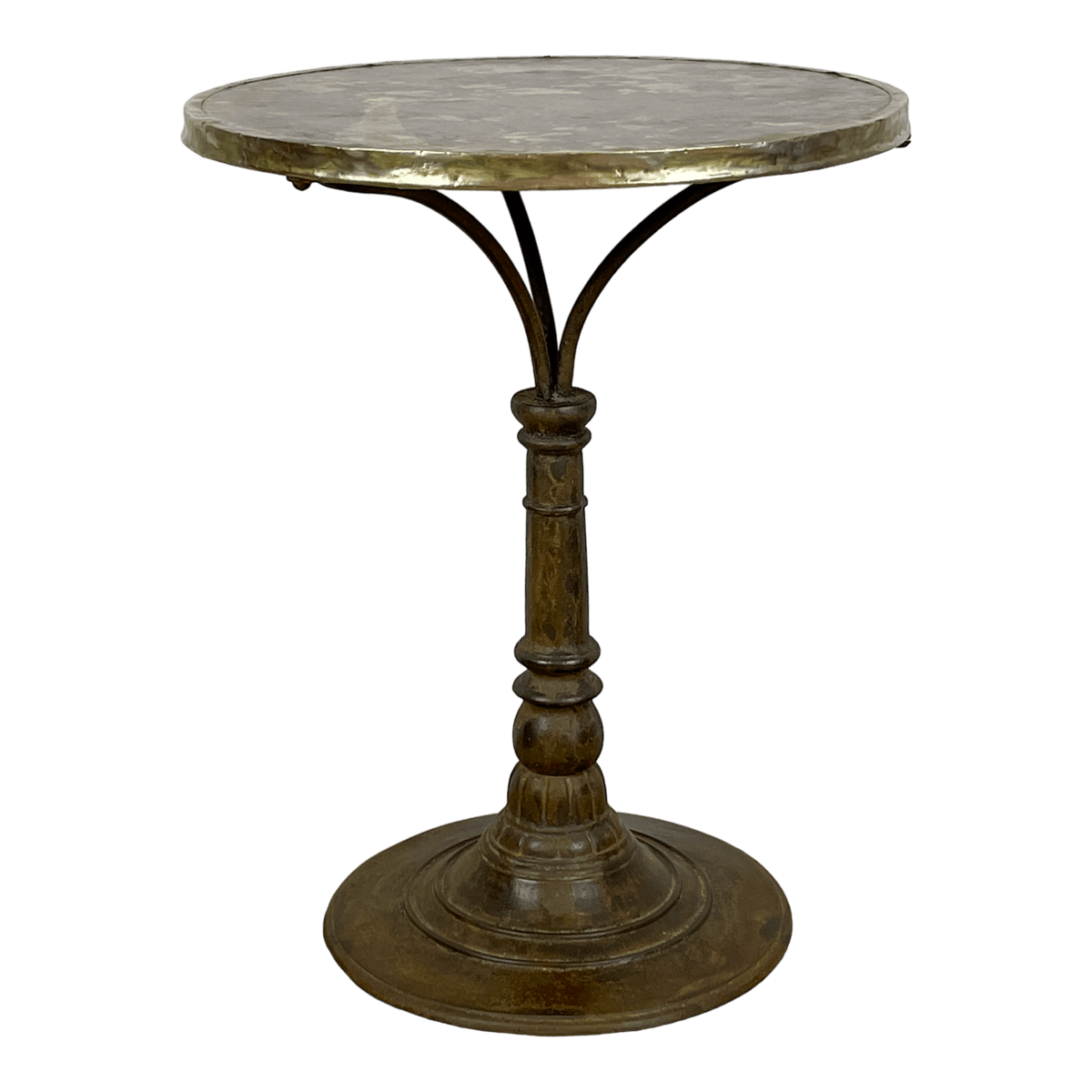 Bistro Table / Gueridon with Rouge Marble Top