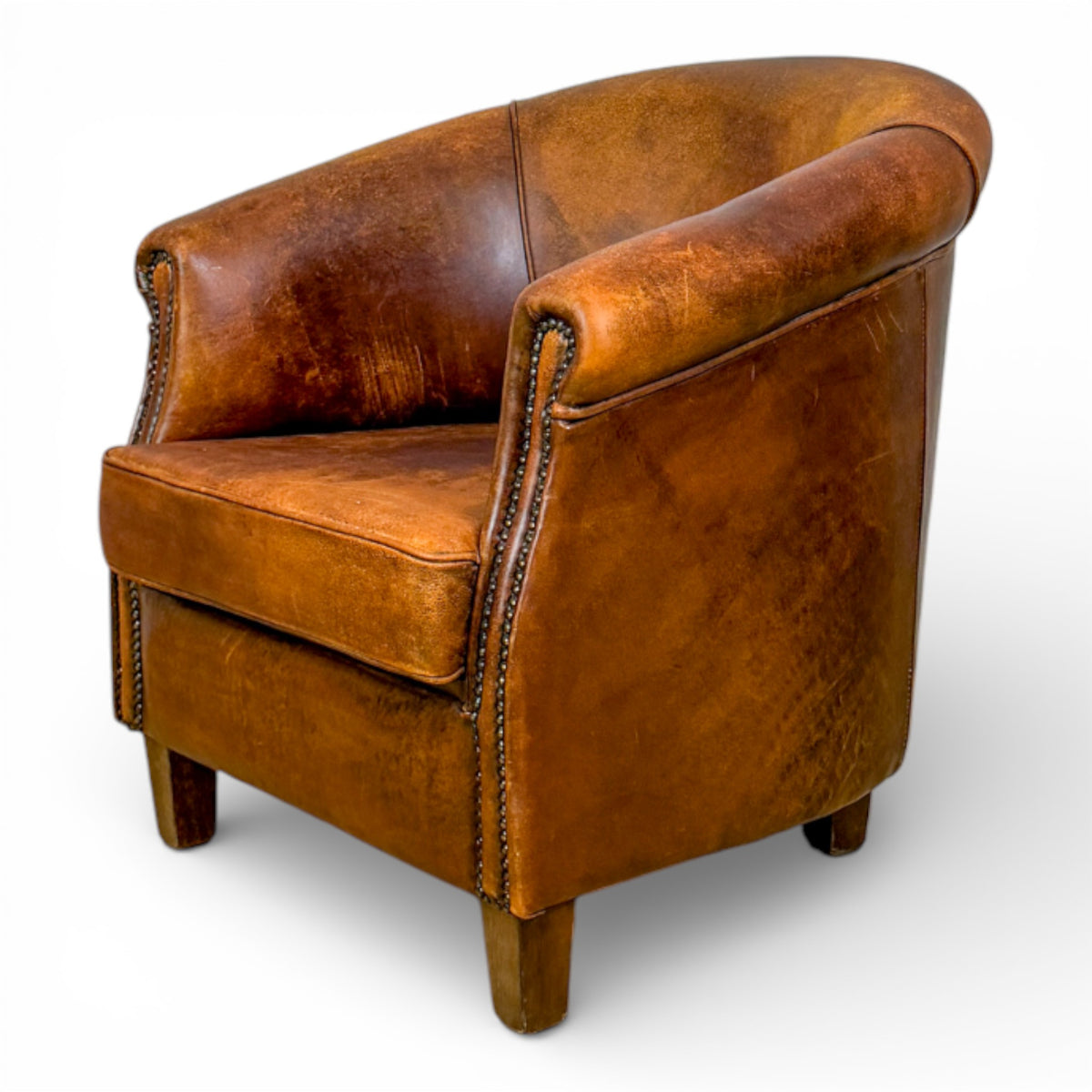 French Barrel Back Club Chair