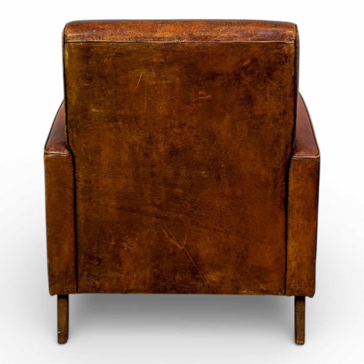 French Art Deco Leather Club Chair