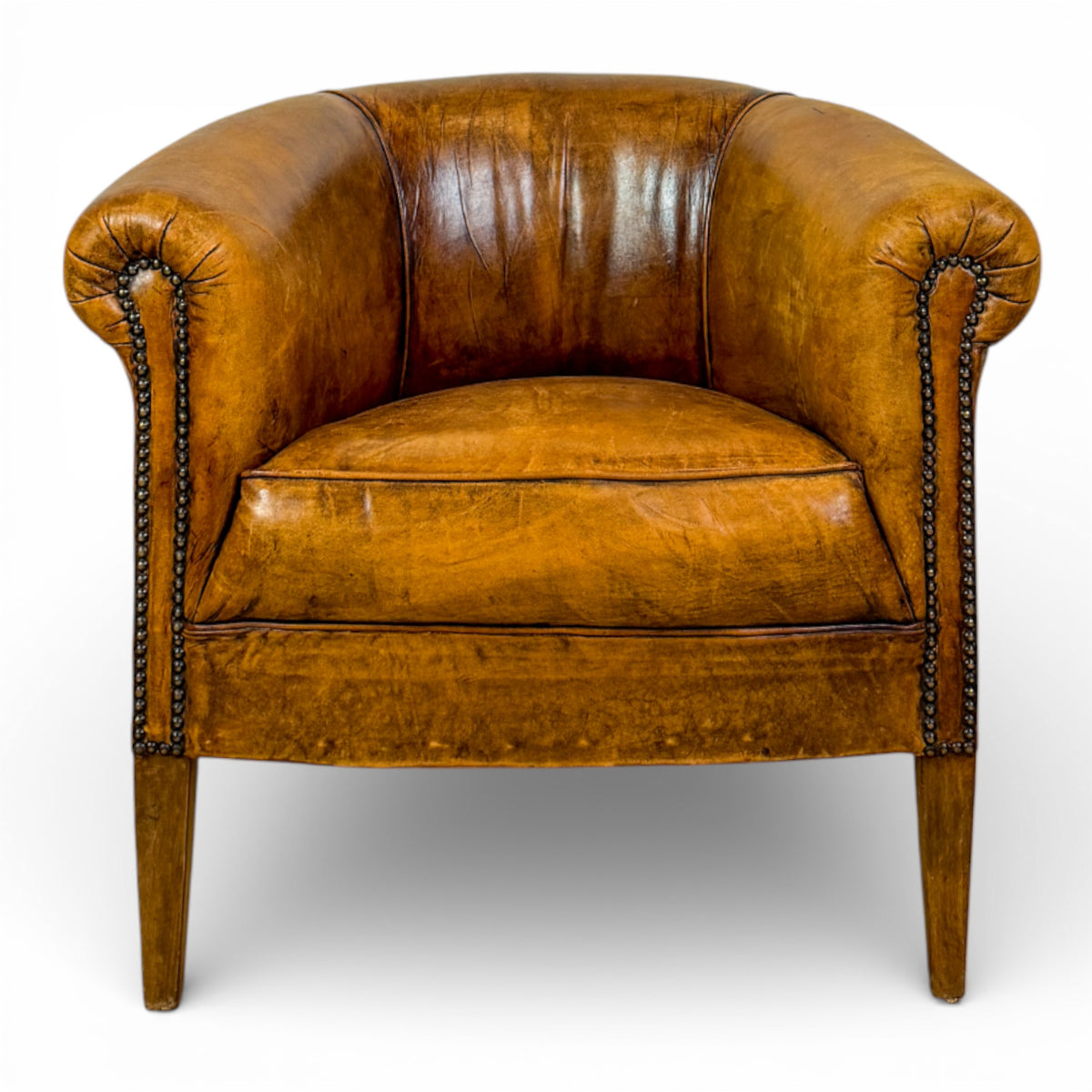 French Barrel Back Club Chair