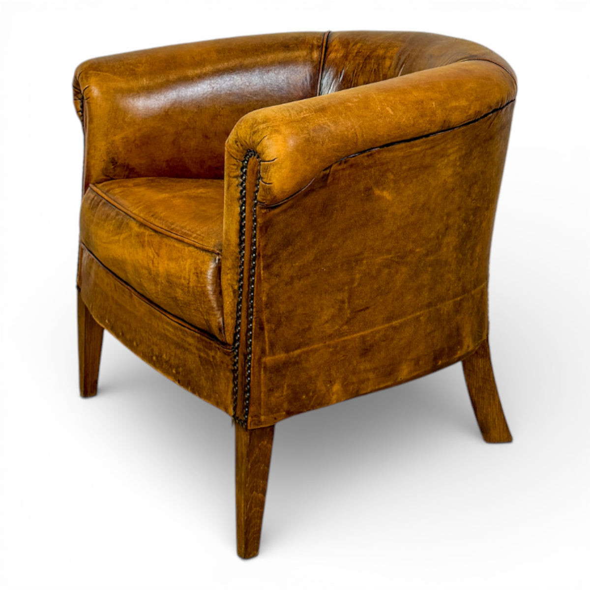French Barrel Back Club Chair