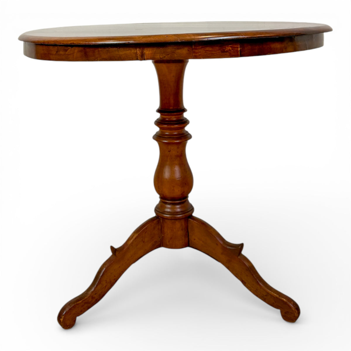 Italian Walnut Tilt-Top Table with Tripod Base