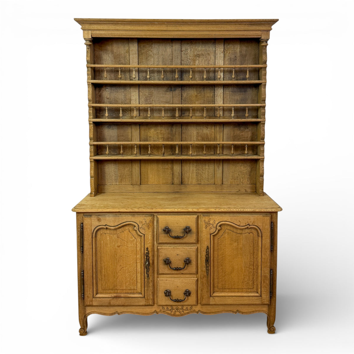 Provincial Oak Dresser with Plate Rack