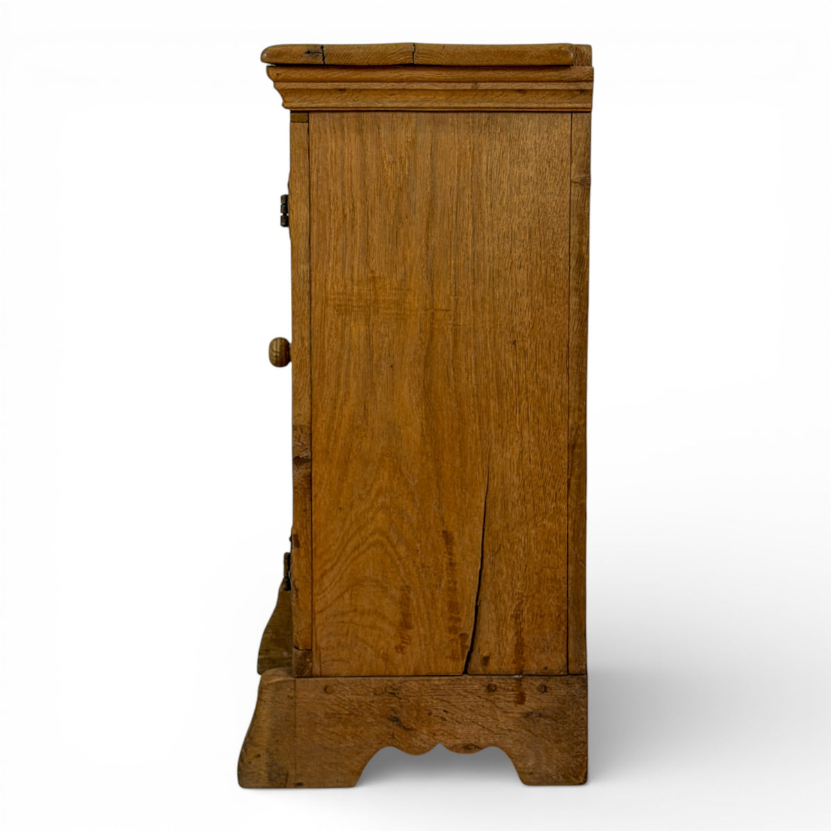 Petite Provincial Oak Cupboard with Shaped Apron
