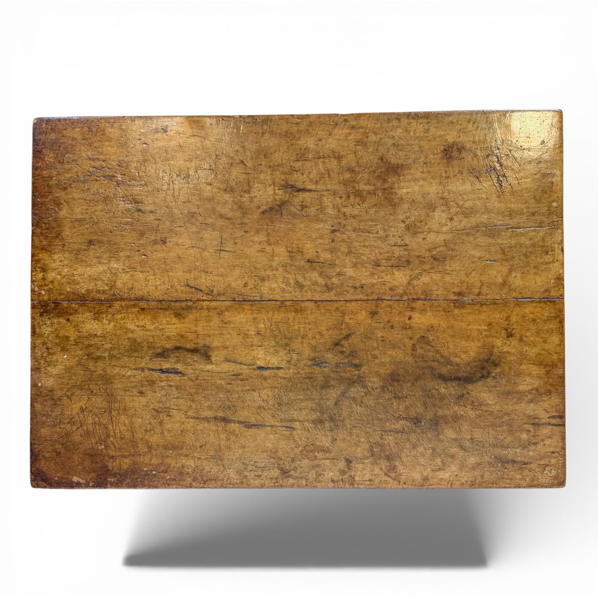 French Primitive Oak Cocktail Table with Drawer