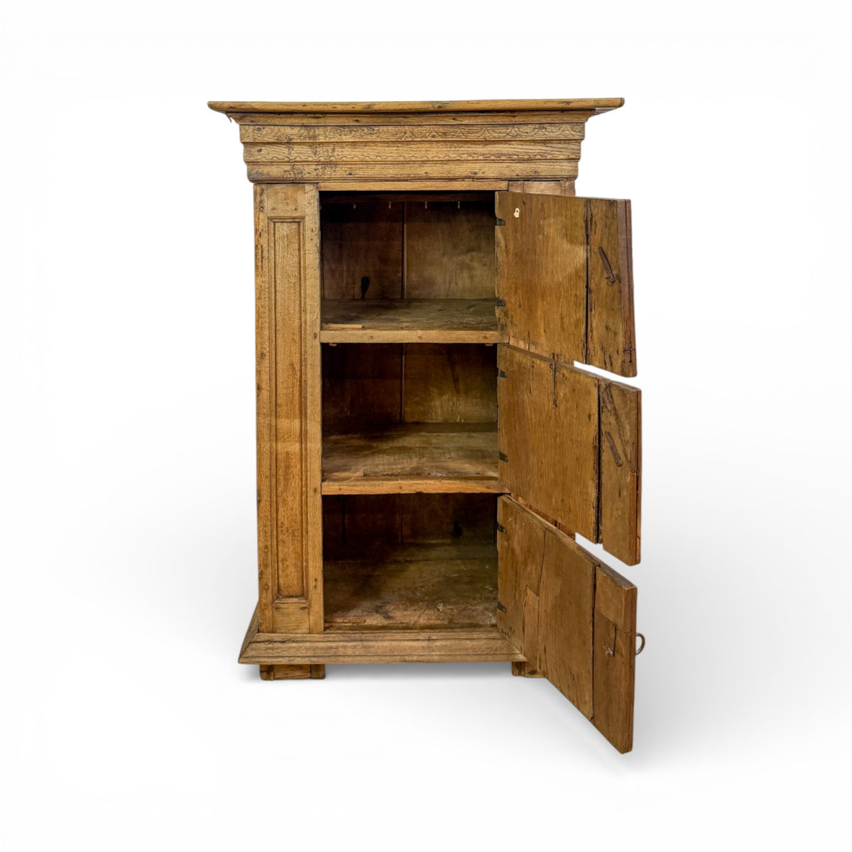 Louis XIII Petite Armoire with Carved Cornice