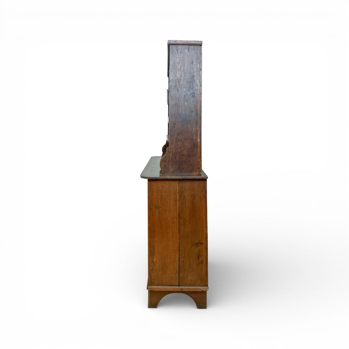 Provincial Oak Dresser with Open Shelves and Cupboard