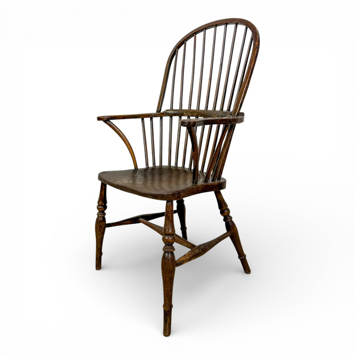 Windsor Armchair with Turned Legs and Hoop Back