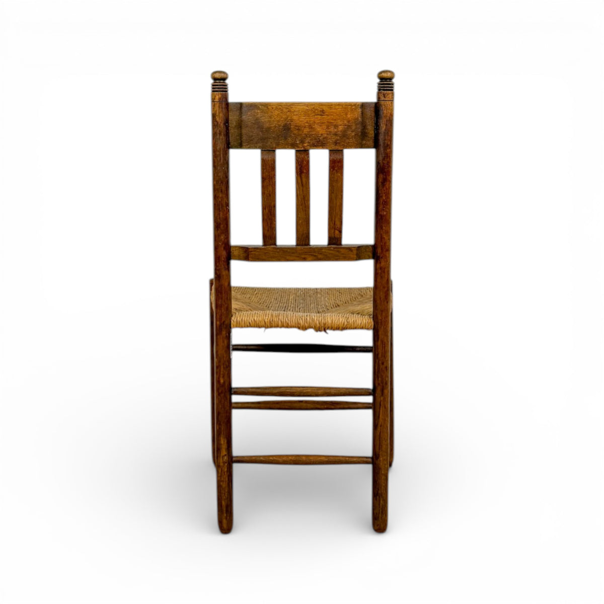 Provincial Slat-Back Rush-Seated Chairs - Set of 6