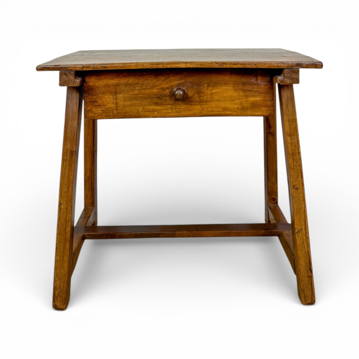 Rustic Provincial Pine Side Table with Single Drawer