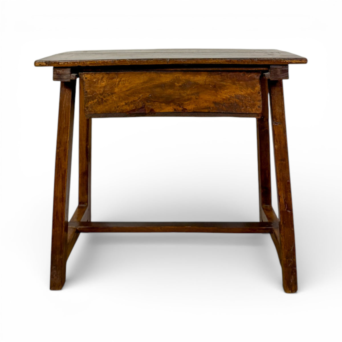 Rustic Provincial Pine Side Table with Single Drawer