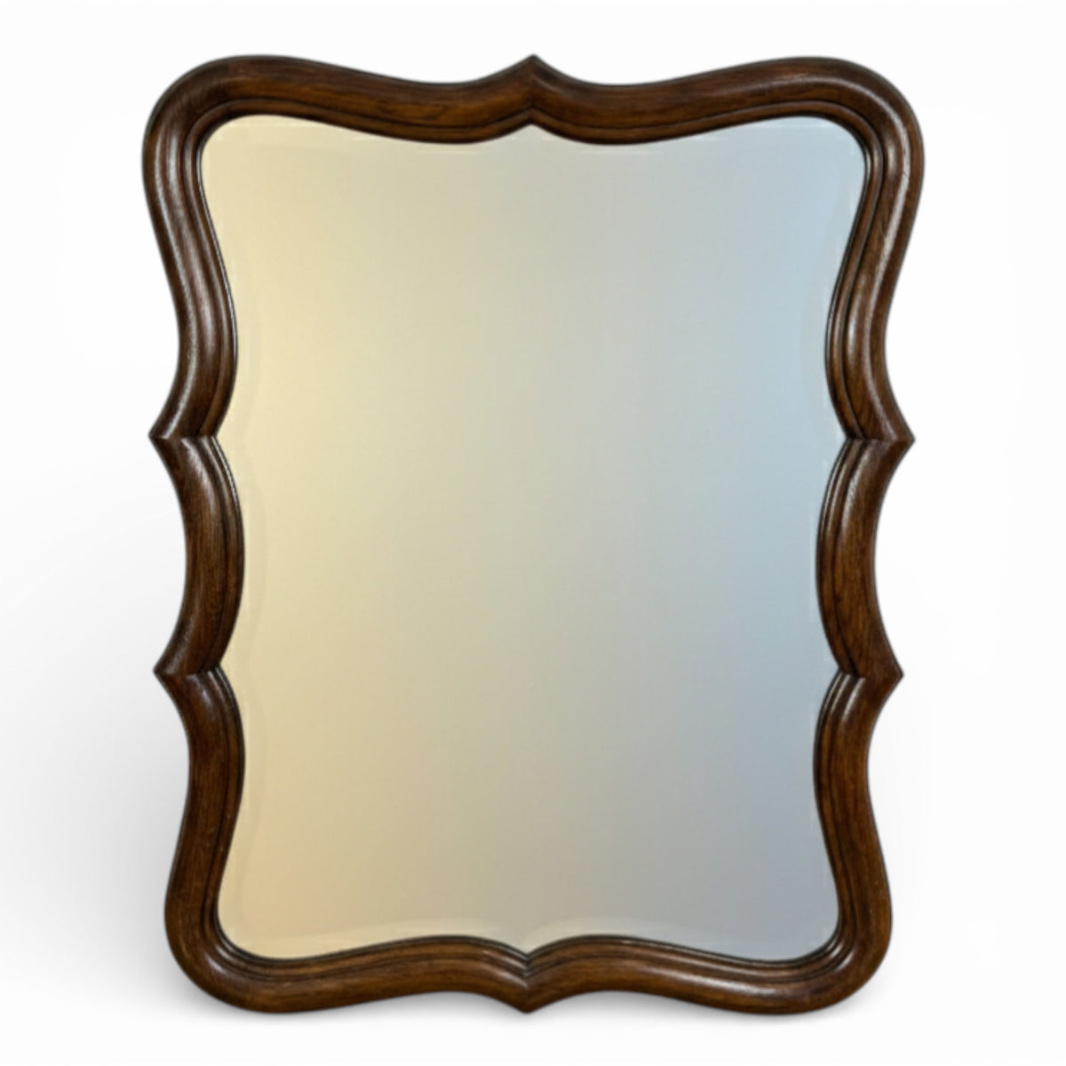 Louis Philippe Walnut Mirror with Shaped Frame