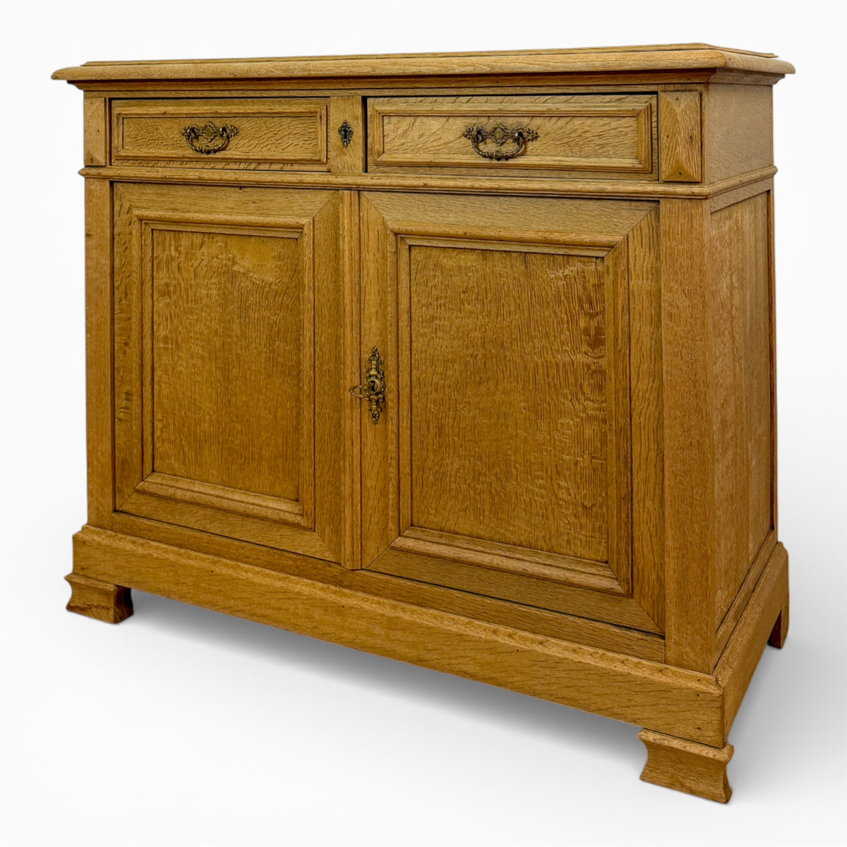 French Oak Two-Door Sideboard with Drawers