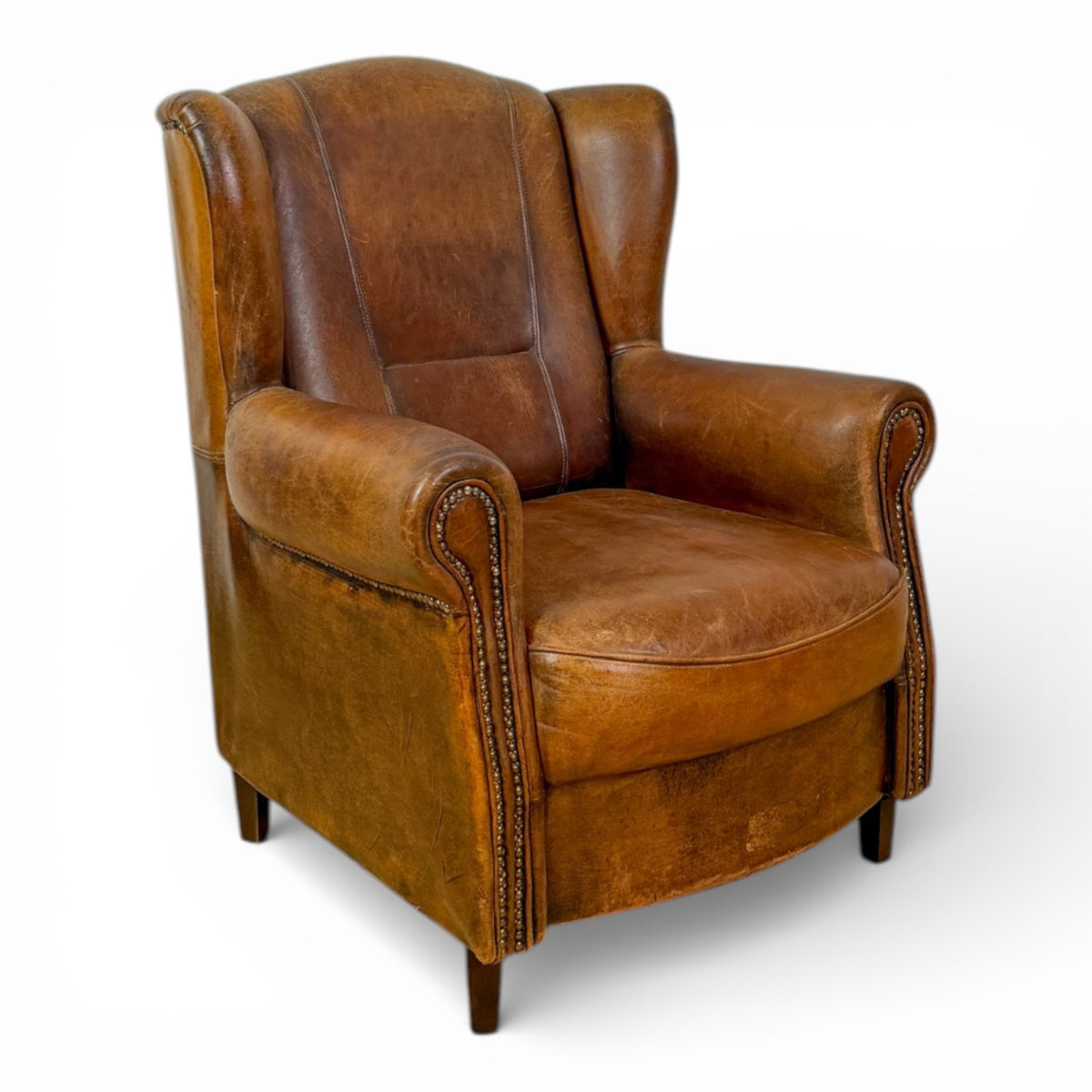 Pair of Early 20th Century Leather Club Chairs